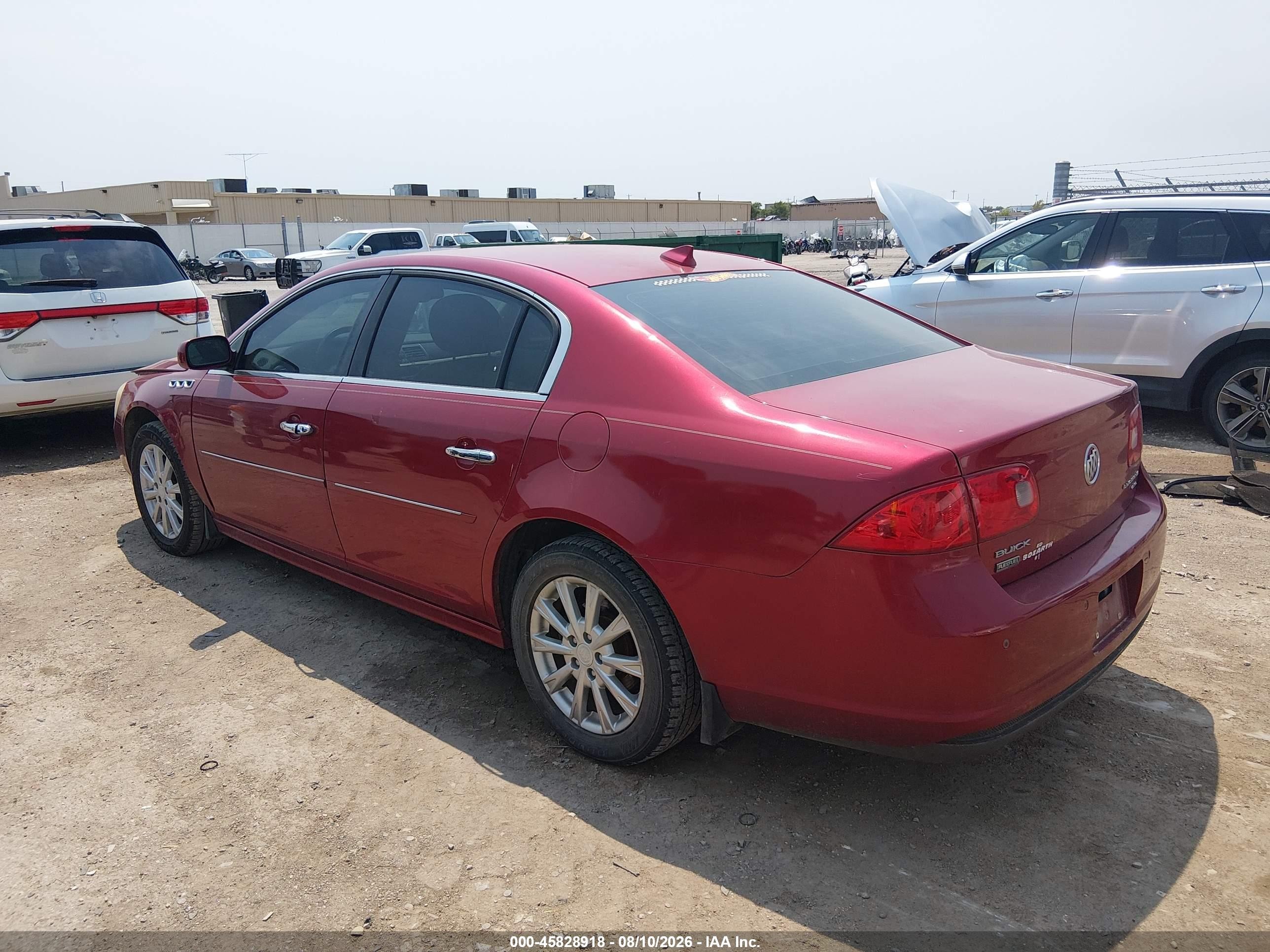 2011 Buick Lucerne Cxl Red vin: 1G4HC5EM6BU152567