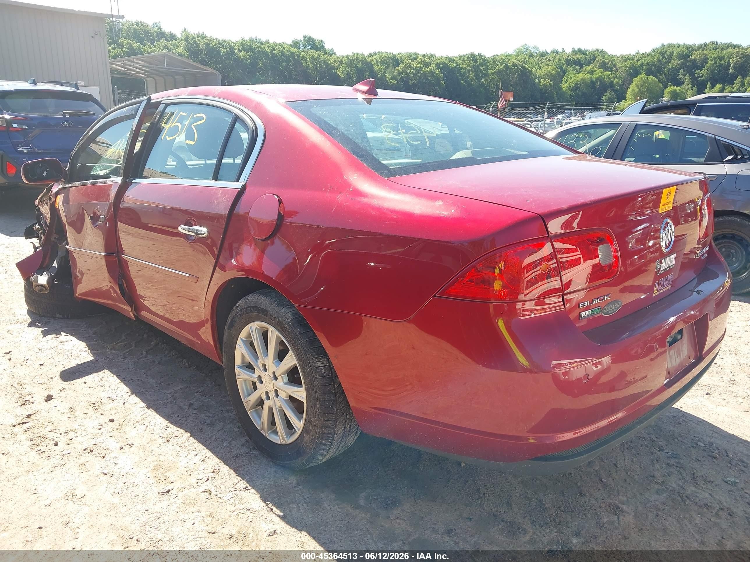 2011 Buick Lucerne Cxl Red vin: 1G4HC5EM7BU149323