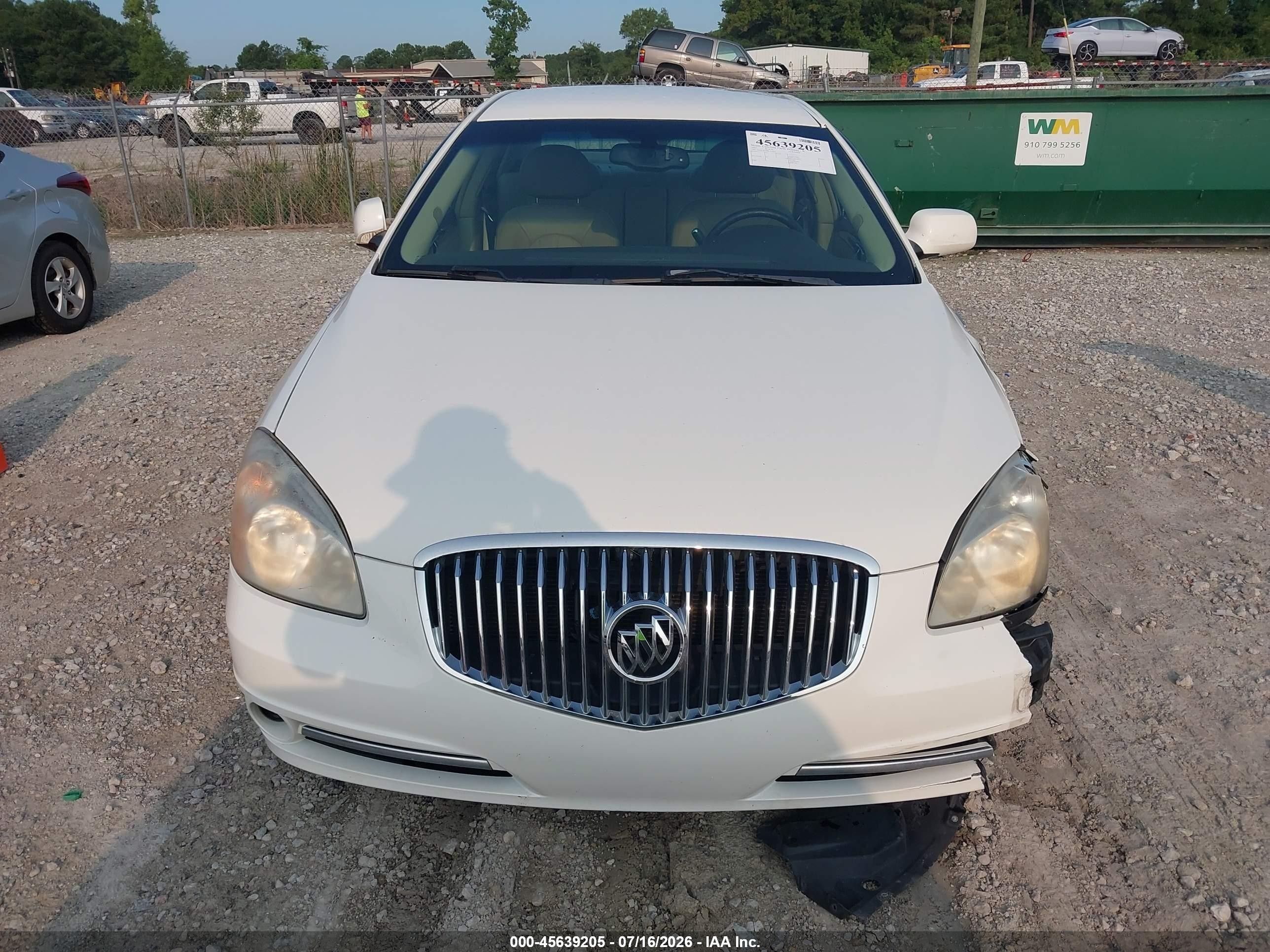 2011 Buick Lucerne Cxl White vin: 1G4HC5EM8BU134815