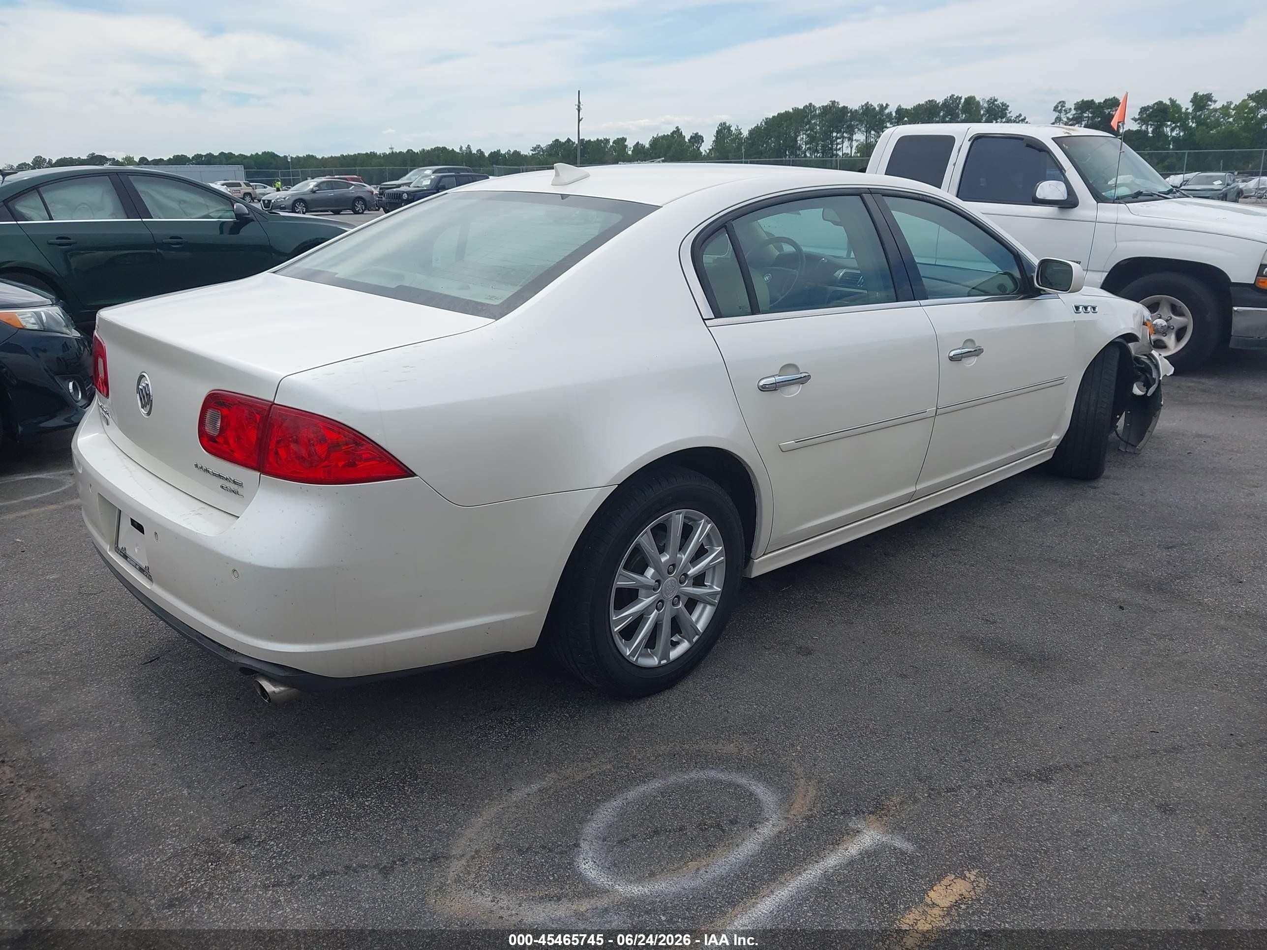 2010 Buick Lucerne Cxl White vin: 1G4HC5EMXAU132756