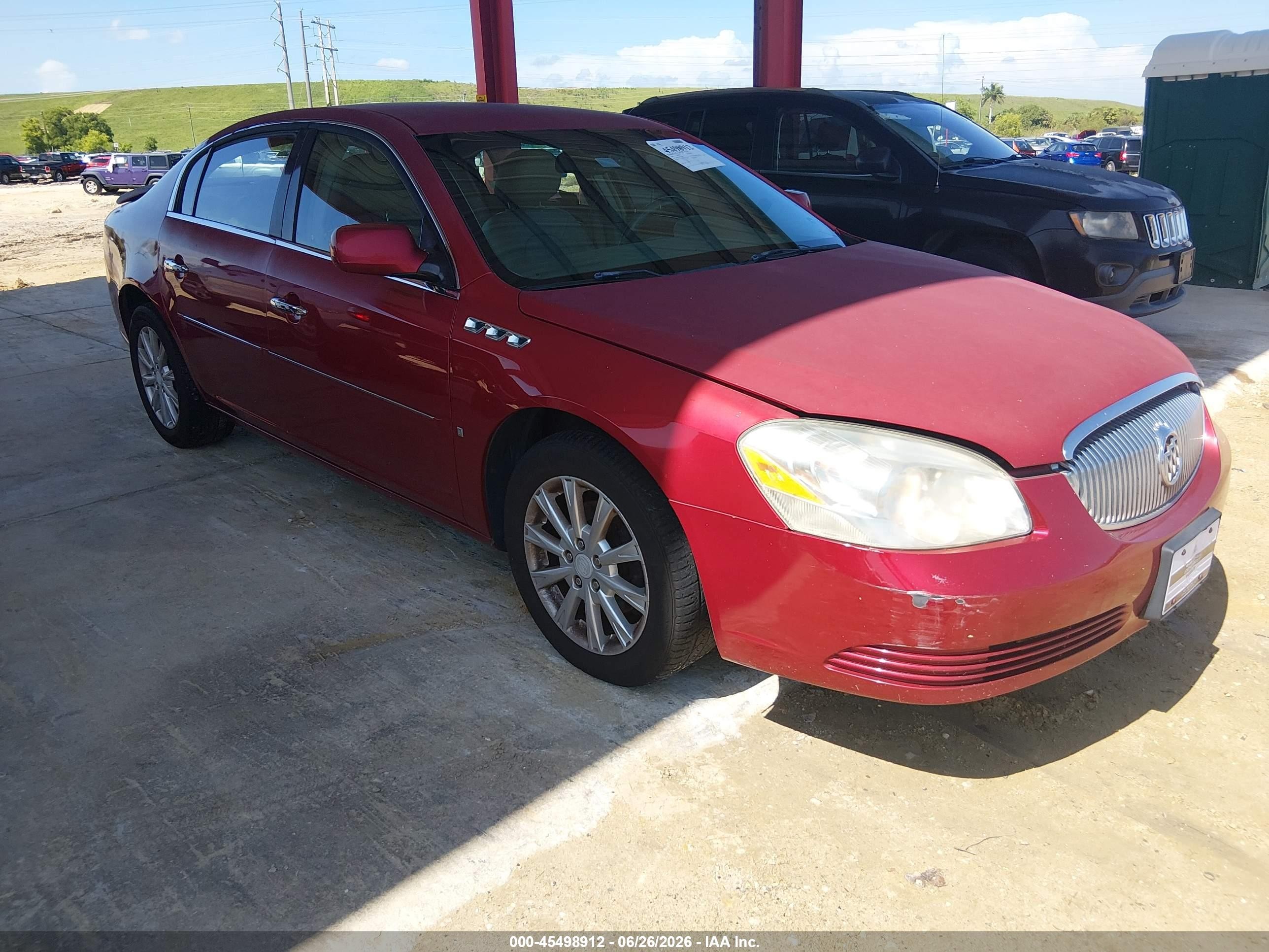 2009 Buick Lucerne Cxl Red vin: 1G4HD57119U138246