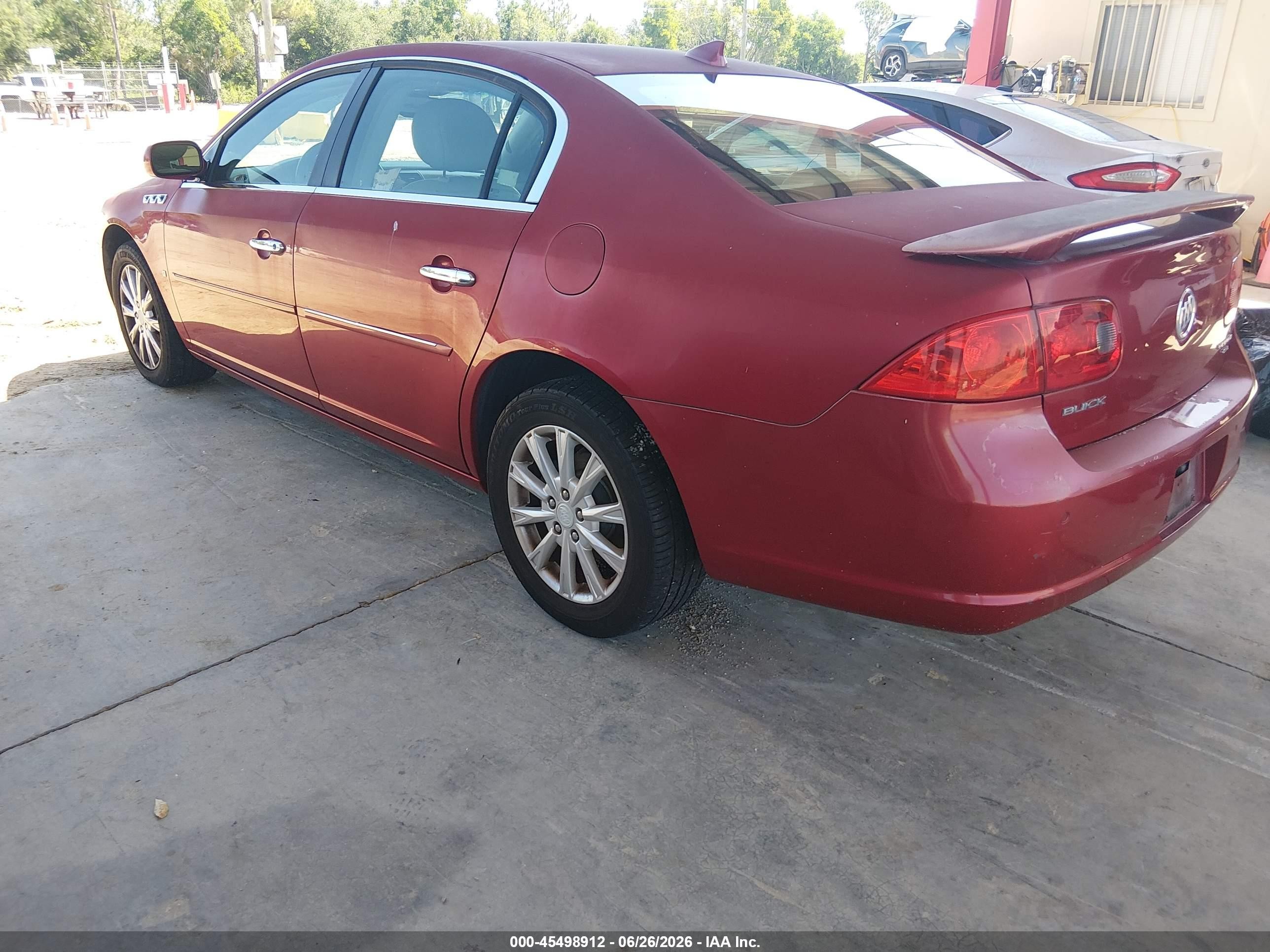 2009 Buick Lucerne Cxl Red vin: 1G4HD57119U138246