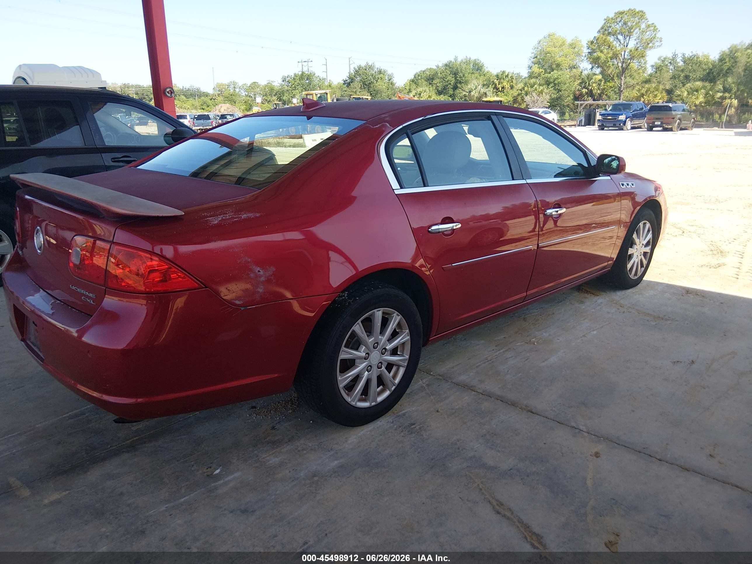 2009 Buick Lucerne Cxl Red vin: 1G4HD57119U138246
