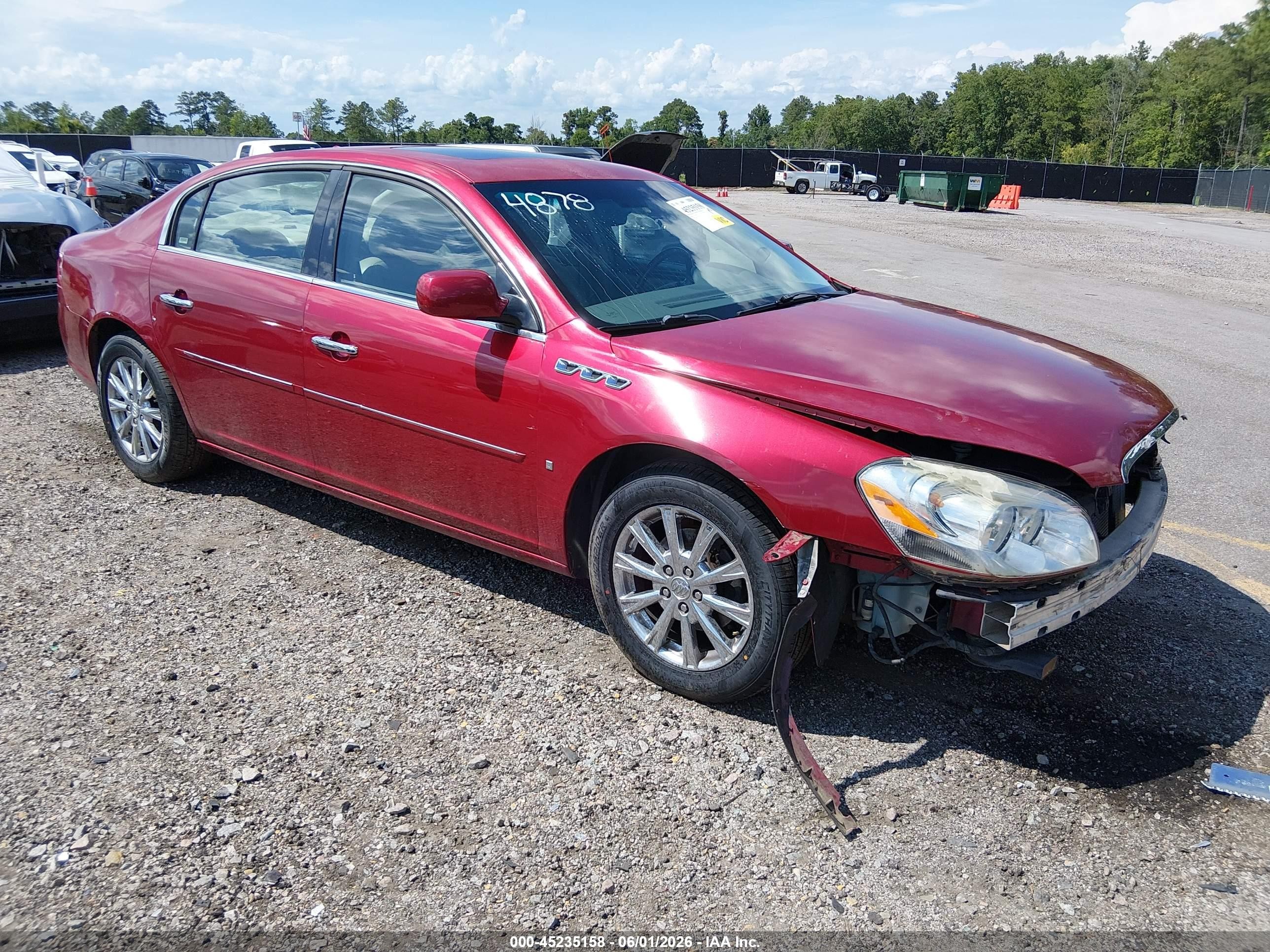 2009 Buick Lucerne Cxl-4 Red vin: 1G4HD571X9U143963