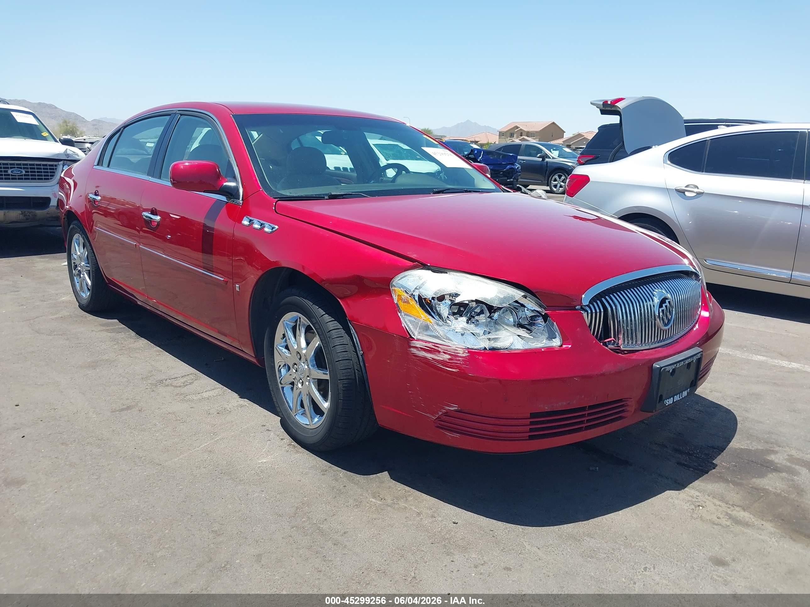 2007 Buick Lucerne Cxl Красный vin: 1G4HD57207U134601