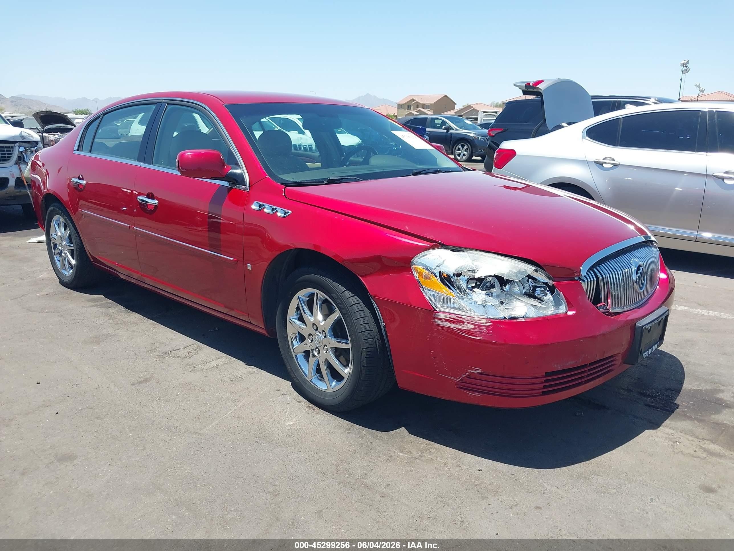 2007 Buick Lucerne Cxl Red vin: 1G4HD57207U134601