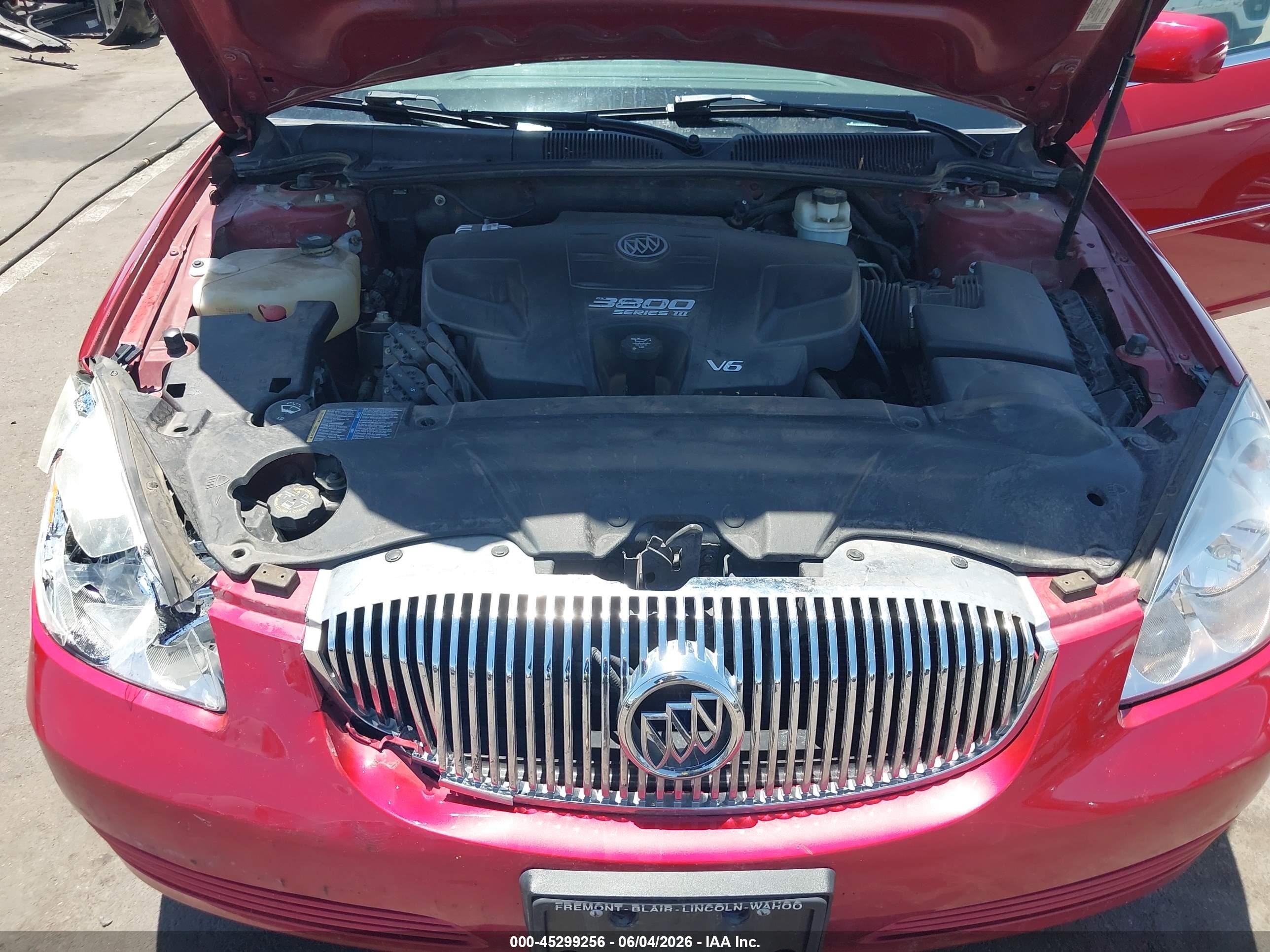 2007 Buick Lucerne Cxl Красный vin: 1G4HD57207U134601