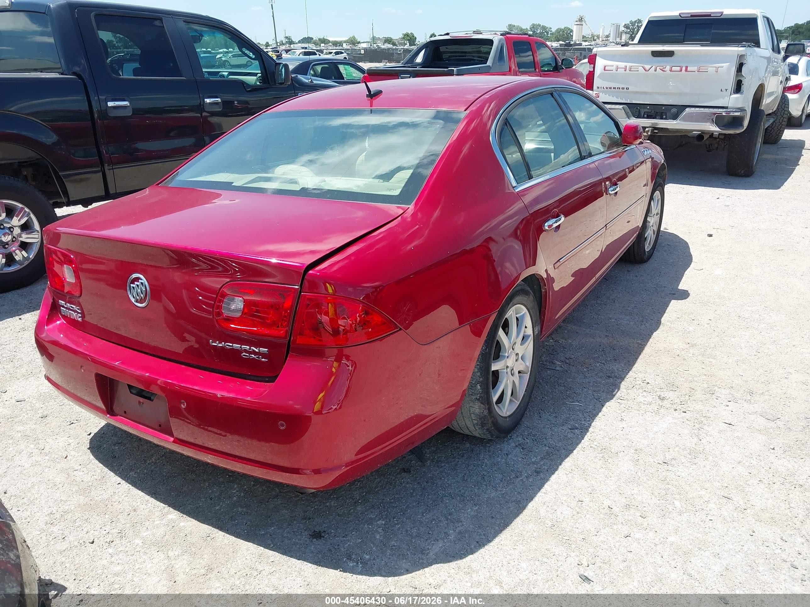 2008 Buick Lucerne Cxl Red vin: 1G4HD57208U183993