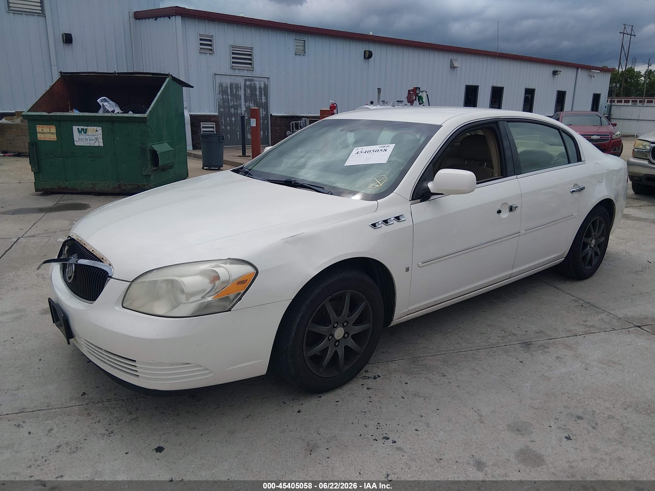2006 Buick Lucerne Cxl White vin: 1G4HD57216U142012