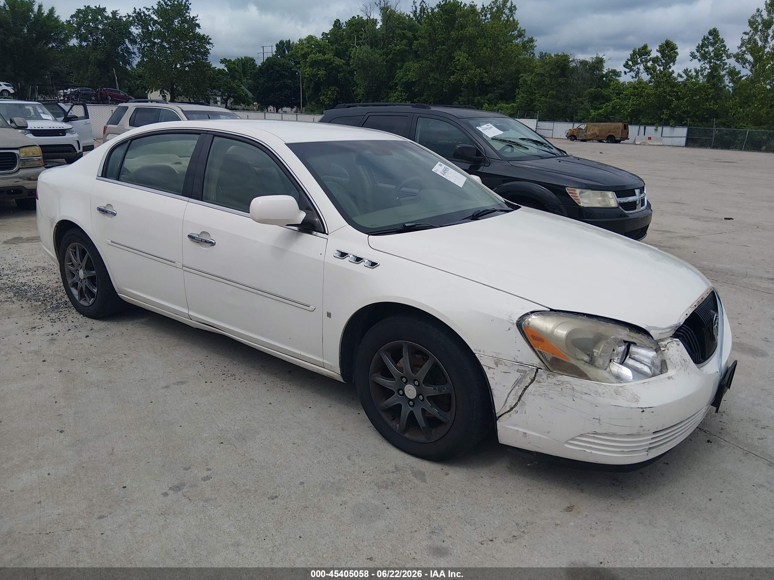 2006 Buick Lucerne Cxl White vin: 1G4HD57216U142012