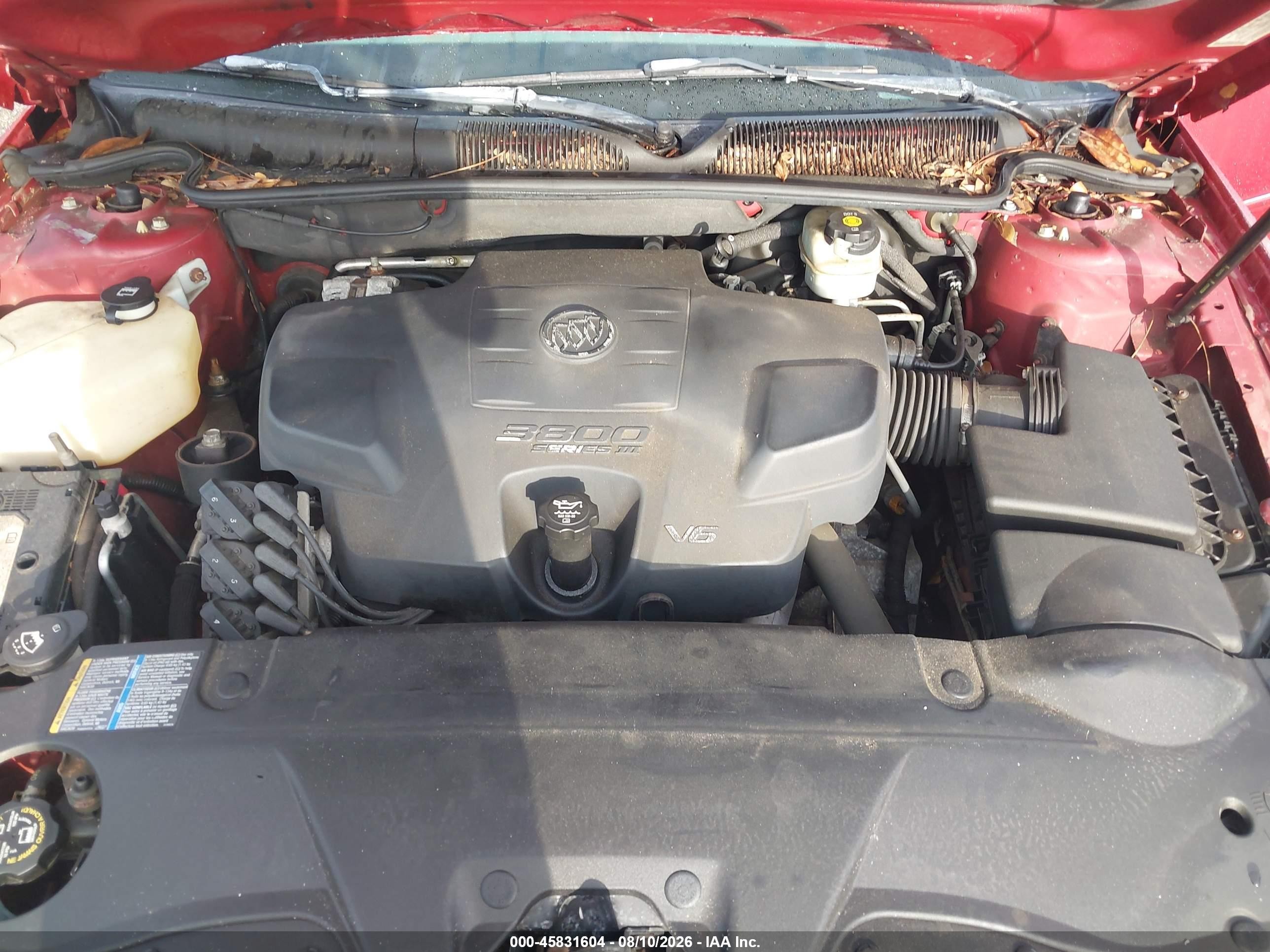 2006 Buick Lucerne Cxl Red vin: 1G4HD57216U178430