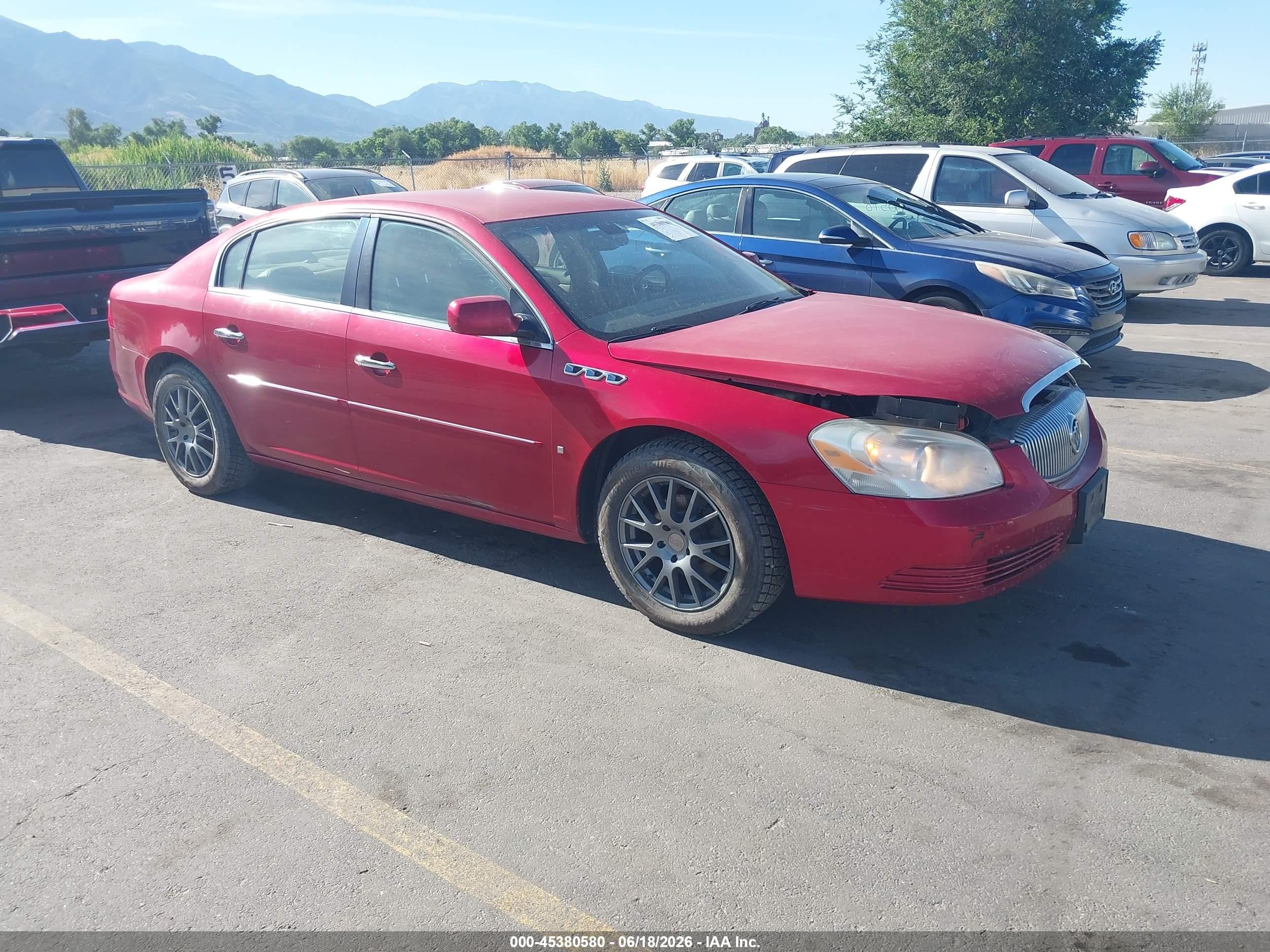 2007 Buick Lucerne Cxl Red vin: 1G4HD57217U144957