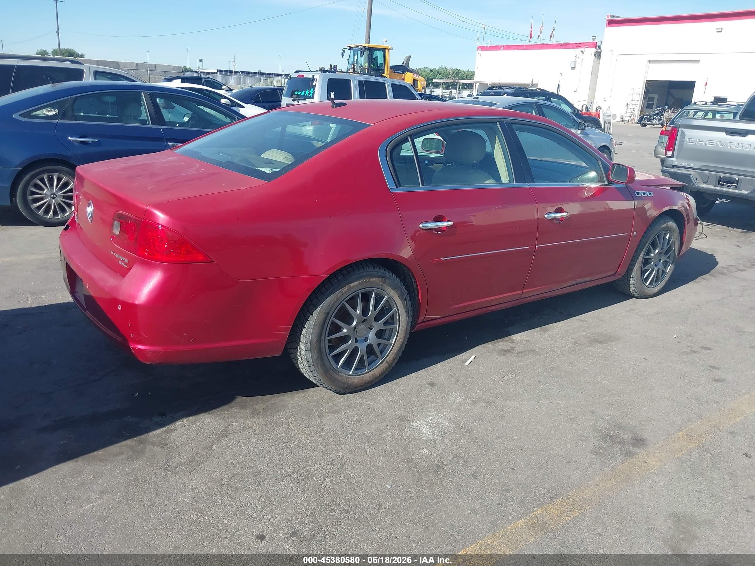 2007 Buick Lucerne Cxl Красный vin: 1G4HD57217U144957