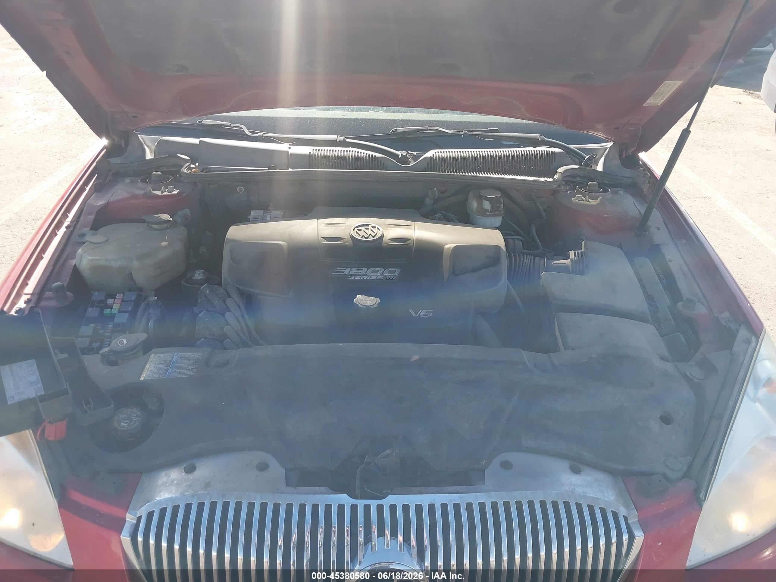 2007 Buick Lucerne Cxl Красный vin: 1G4HD57217U144957