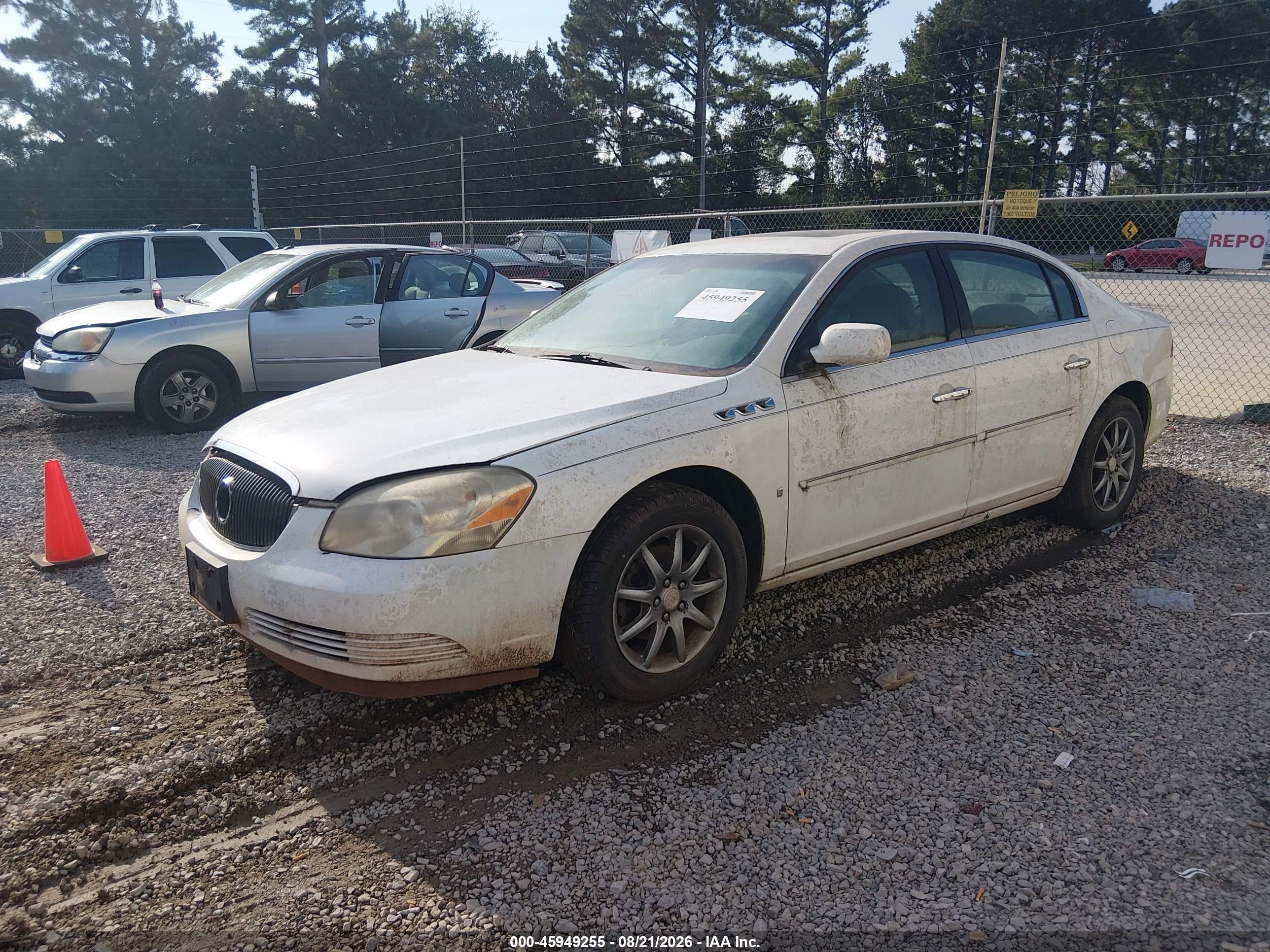 2007 Buick Lucerne Cxl White vin: 1G4HD57217U220502