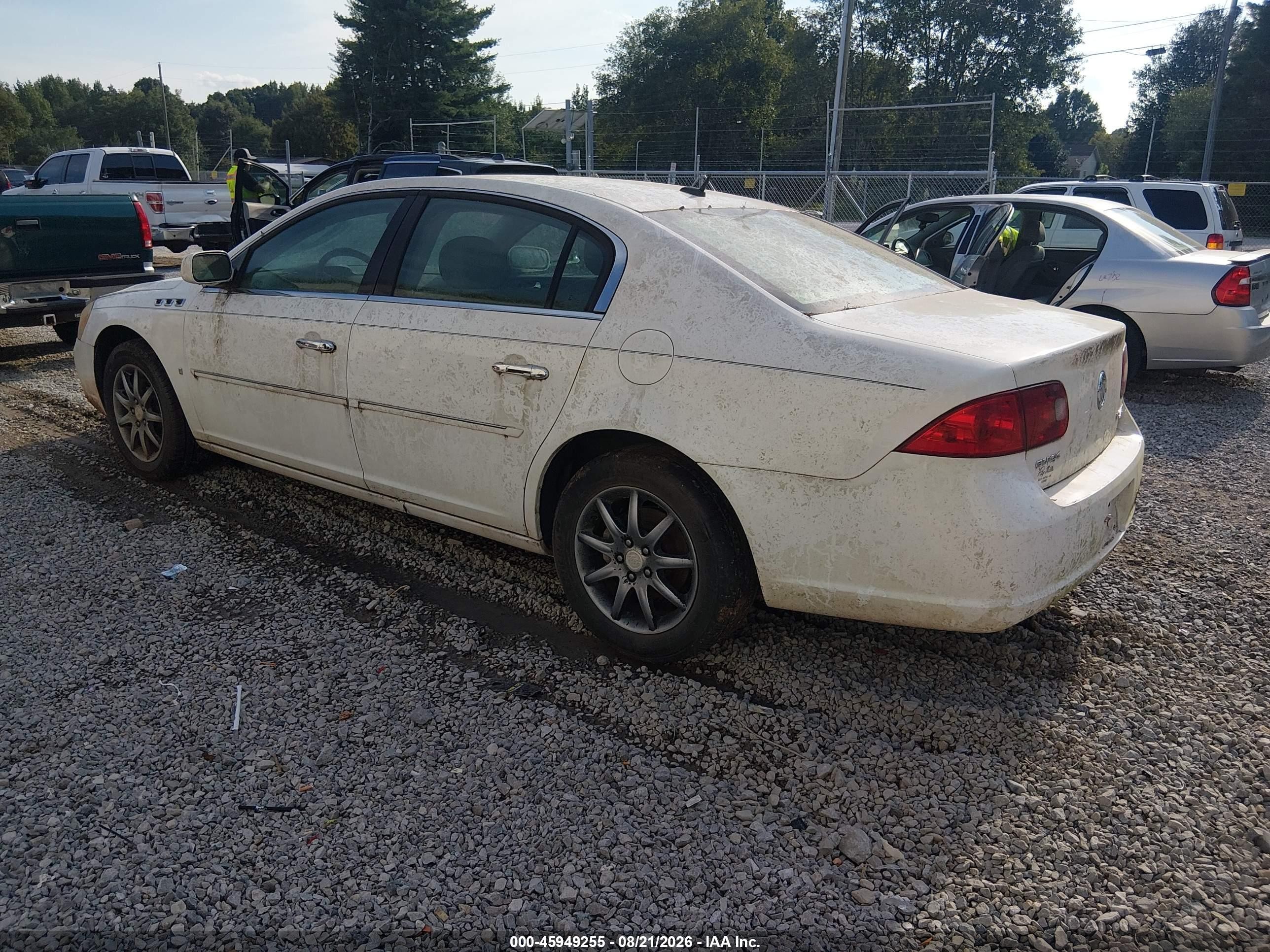 2007 Buick Lucerne Cxl White vin: 1G4HD57217U220502