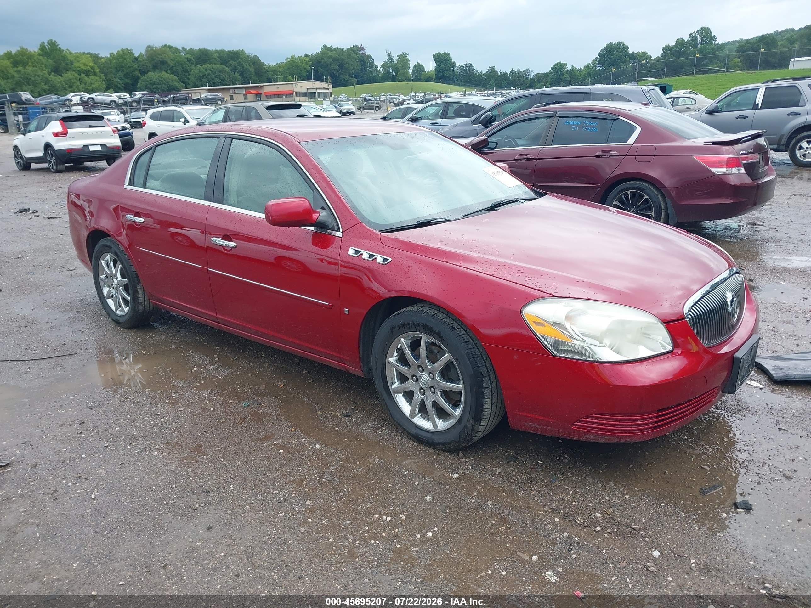 2008 Buick Lucerne Cxl Красный vin: 1G4HD57218U147133