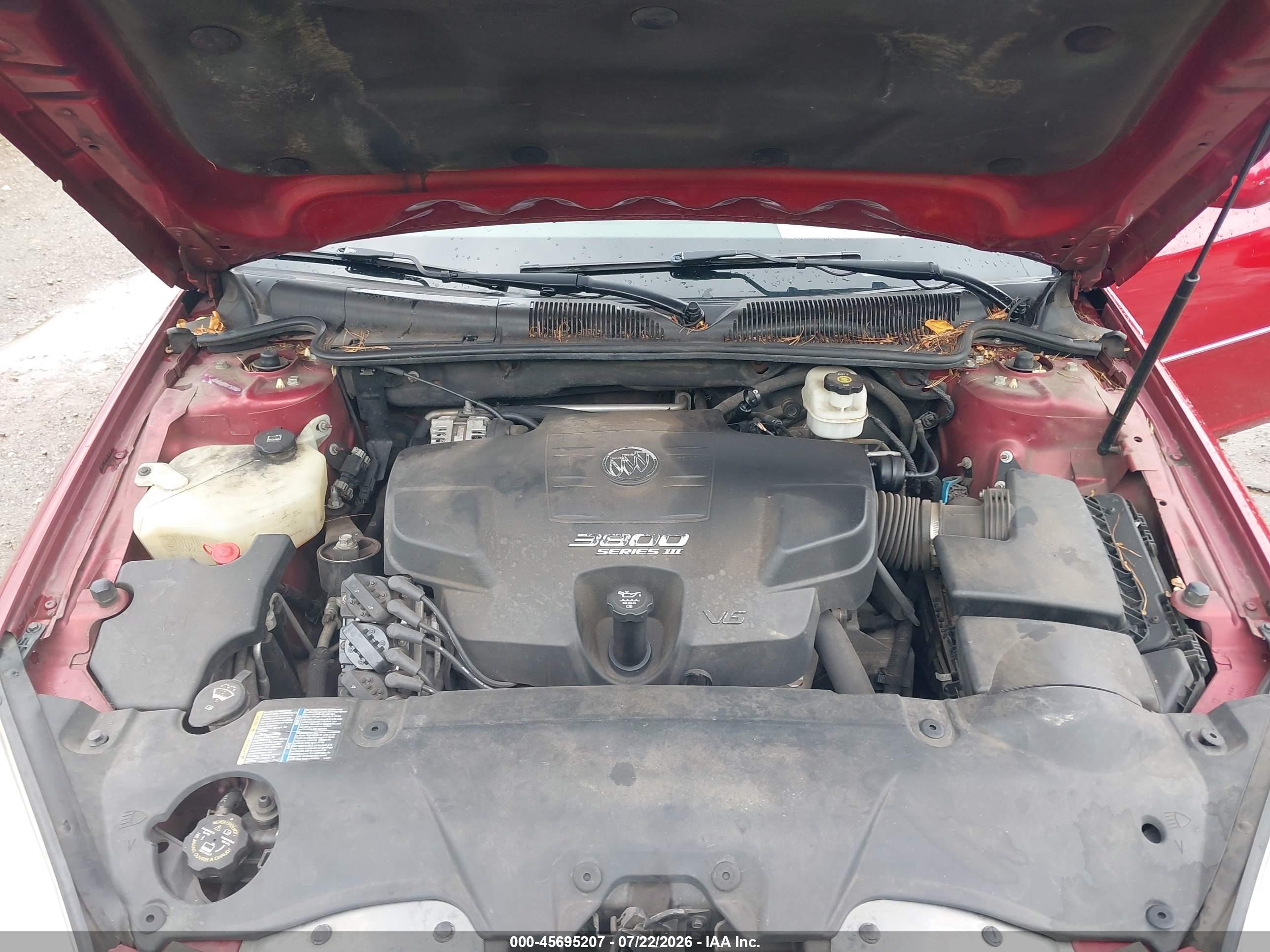 2008 Buick Lucerne Cxl Красный vin: 1G4HD57218U147133