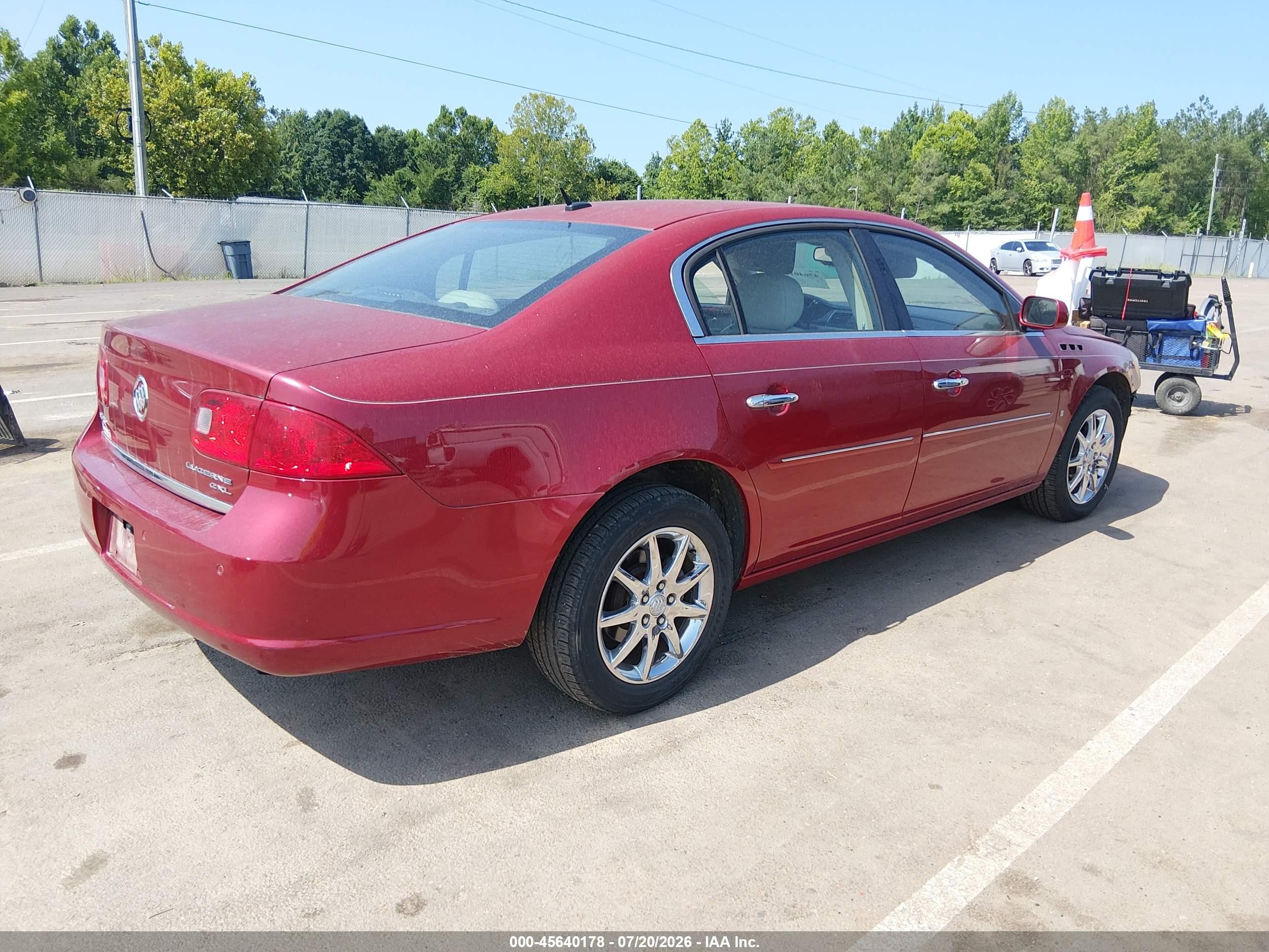 2008 Buick Lucerne Cxl Burgundy vin: 1G4HD57218U206438