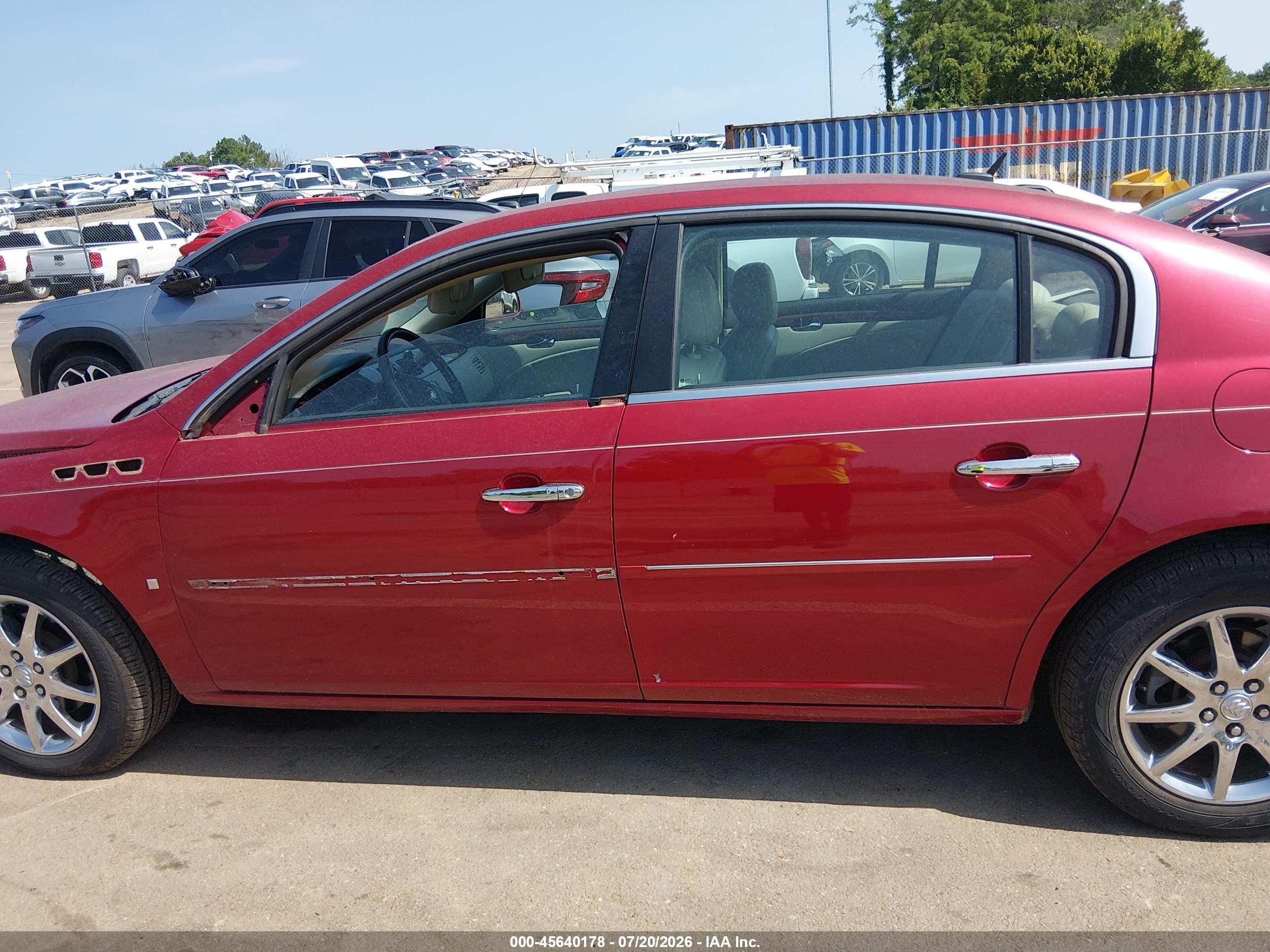 2008 Buick Lucerne Cxl Burgundy vin: 1G4HD57218U206438