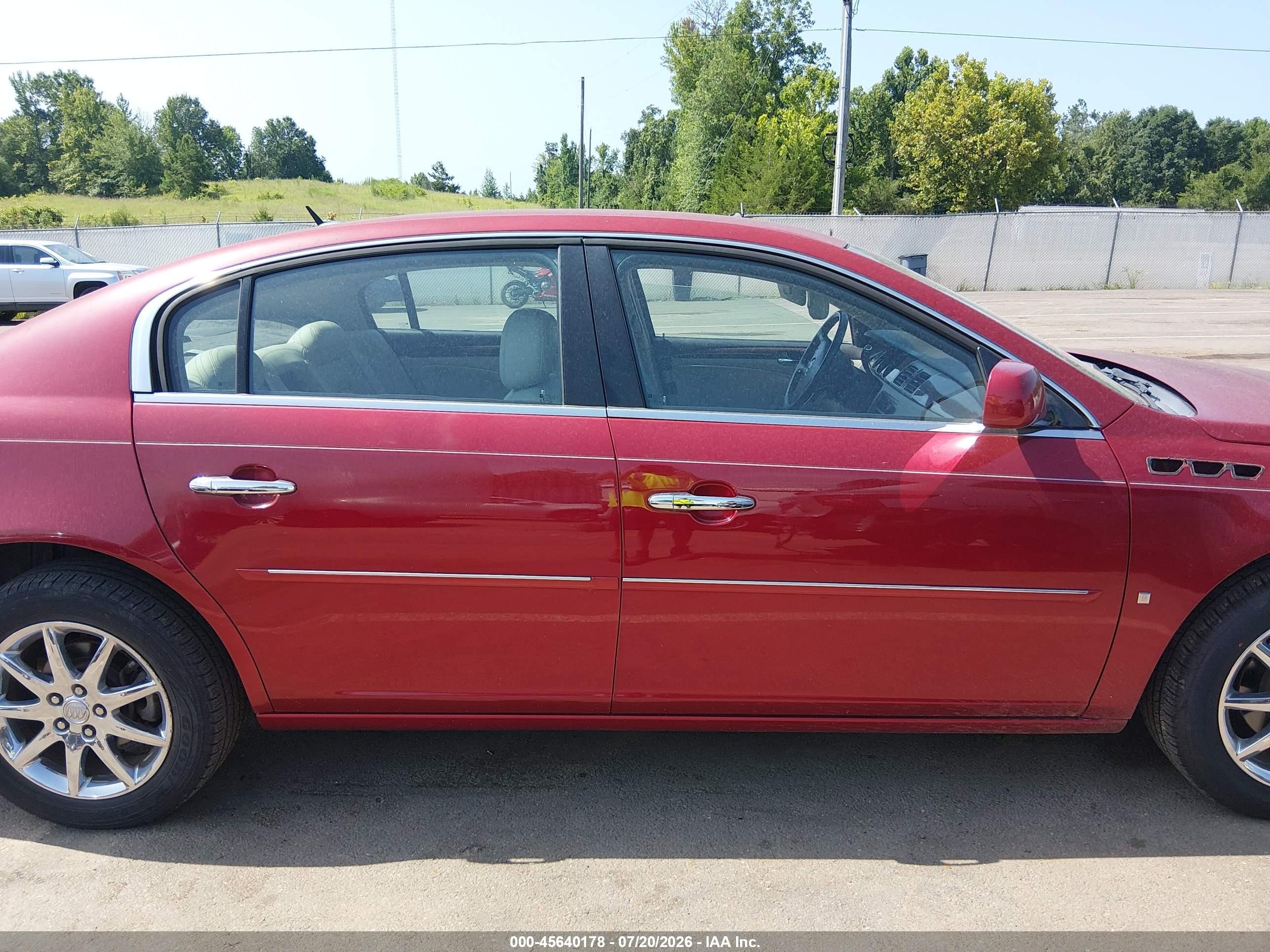 2008 Buick Lucerne Cxl Burgundy vin: 1G4HD57218U206438