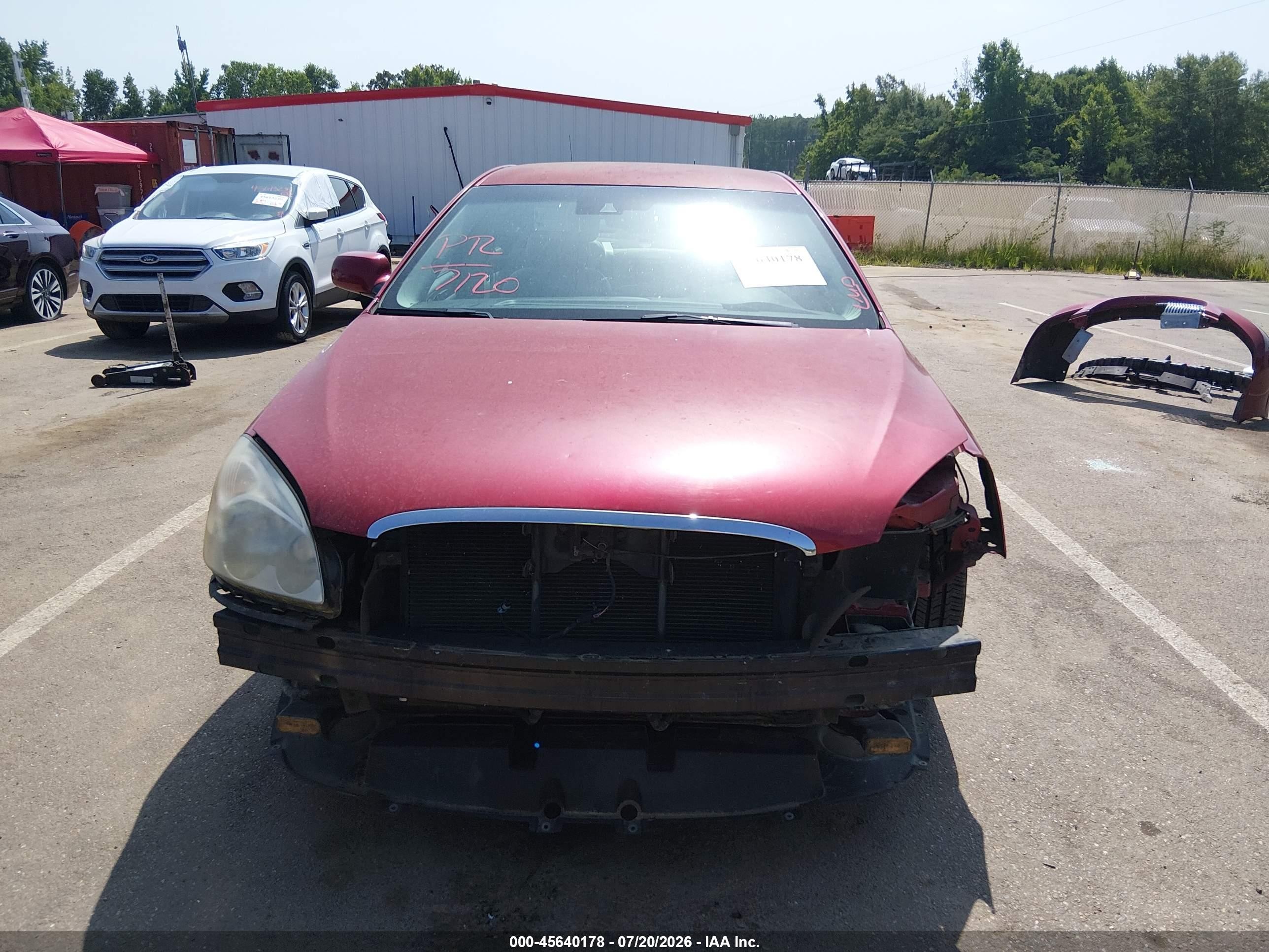 2008 Buick Lucerne Cxl Burgundy vin: 1G4HD57218U206438