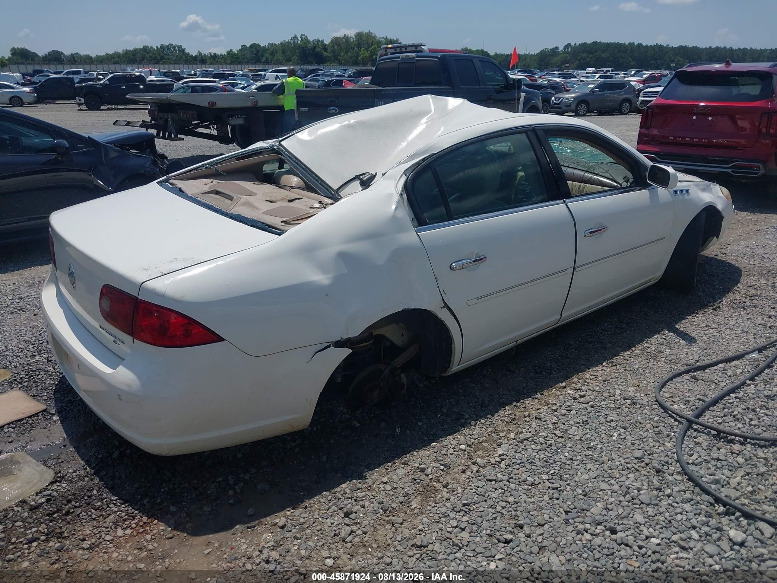 2007 Buick Lucerne Cxl White vin: 1G4HD57227U221254