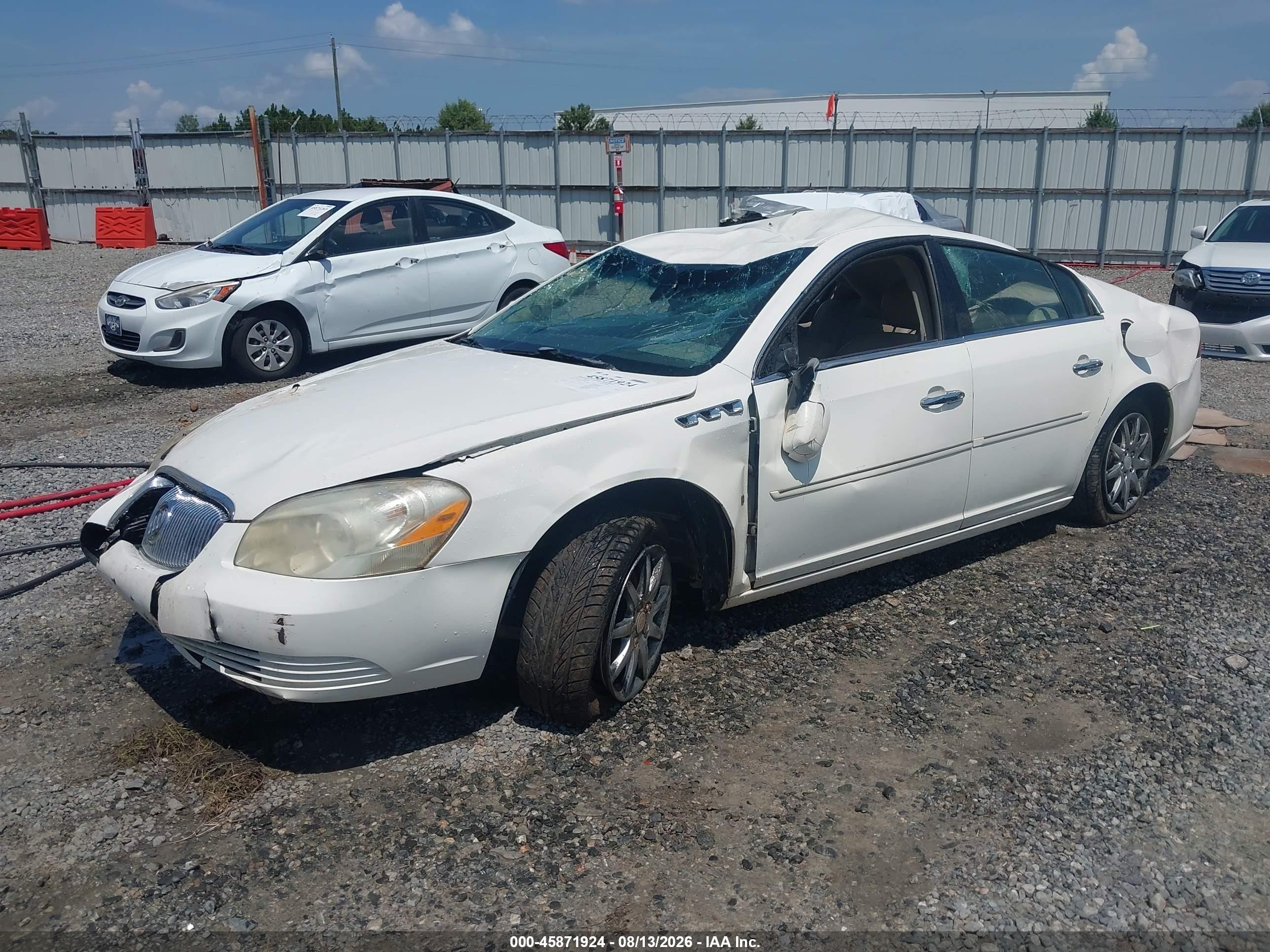 2007 Buick Lucerne Cxl White vin: 1G4HD57227U221254