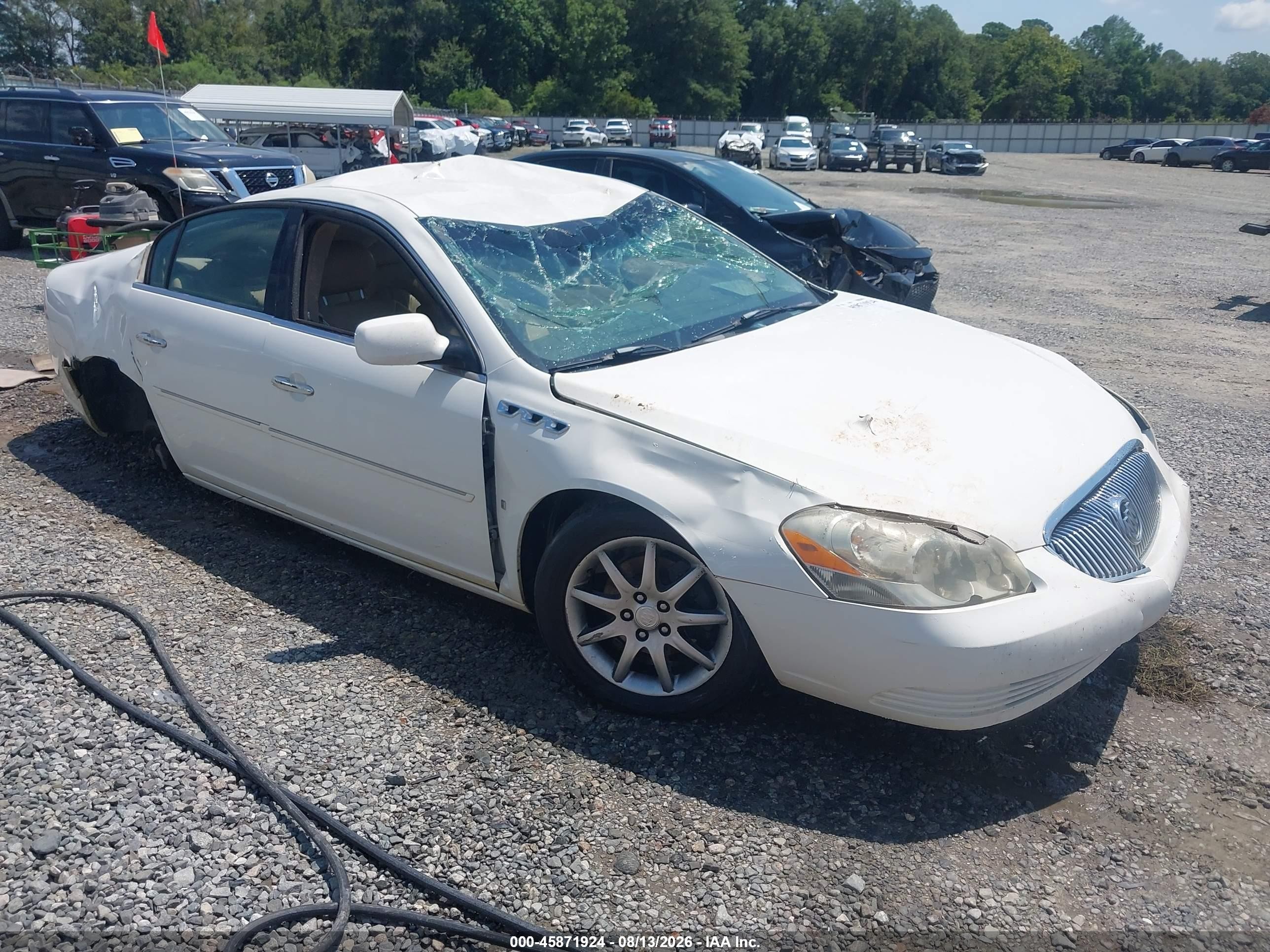 2007 Buick Lucerne Cxl White vin: 1G4HD57227U221254