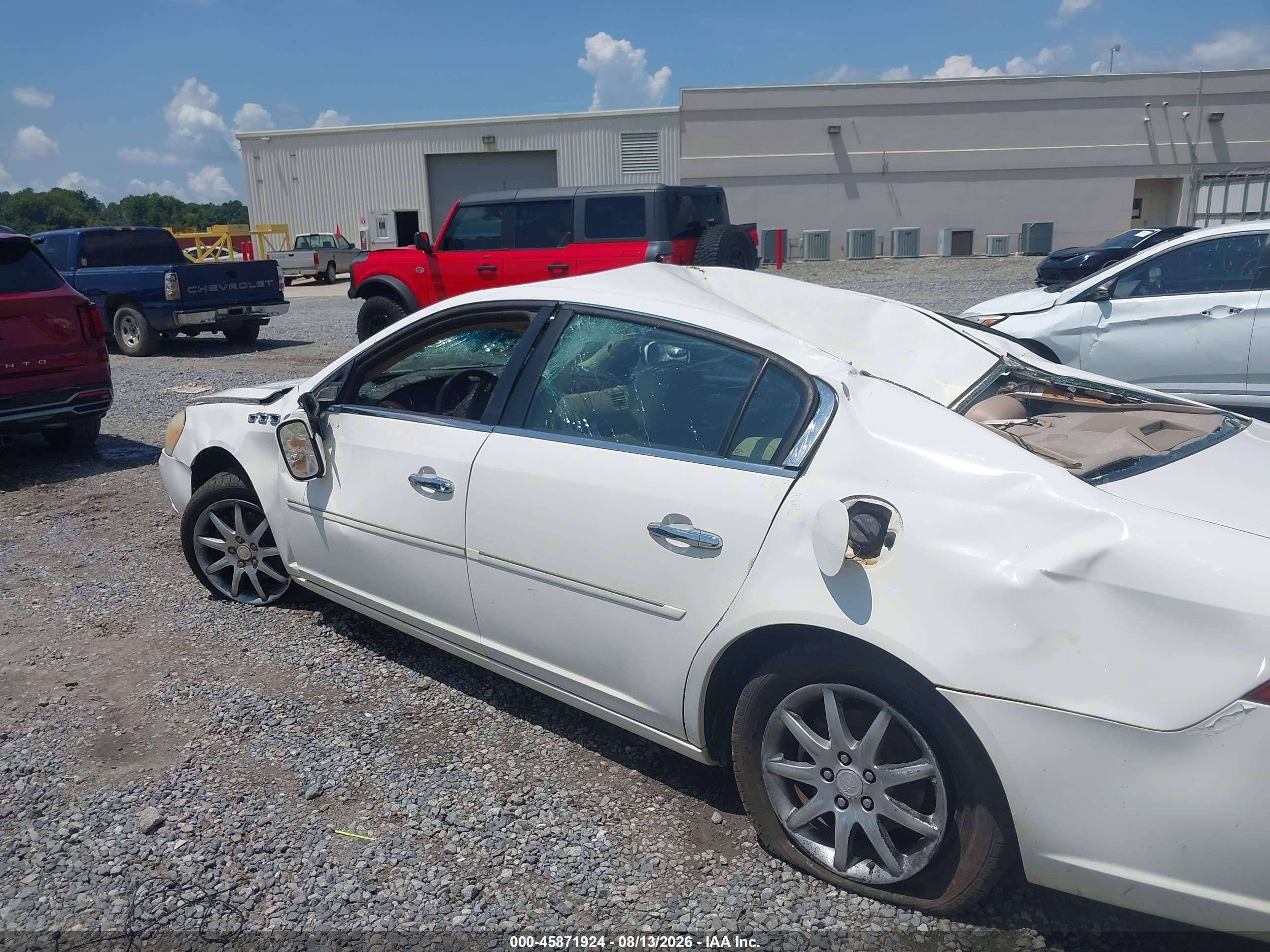 2007 Buick Lucerne Cxl White vin: 1G4HD57227U221254