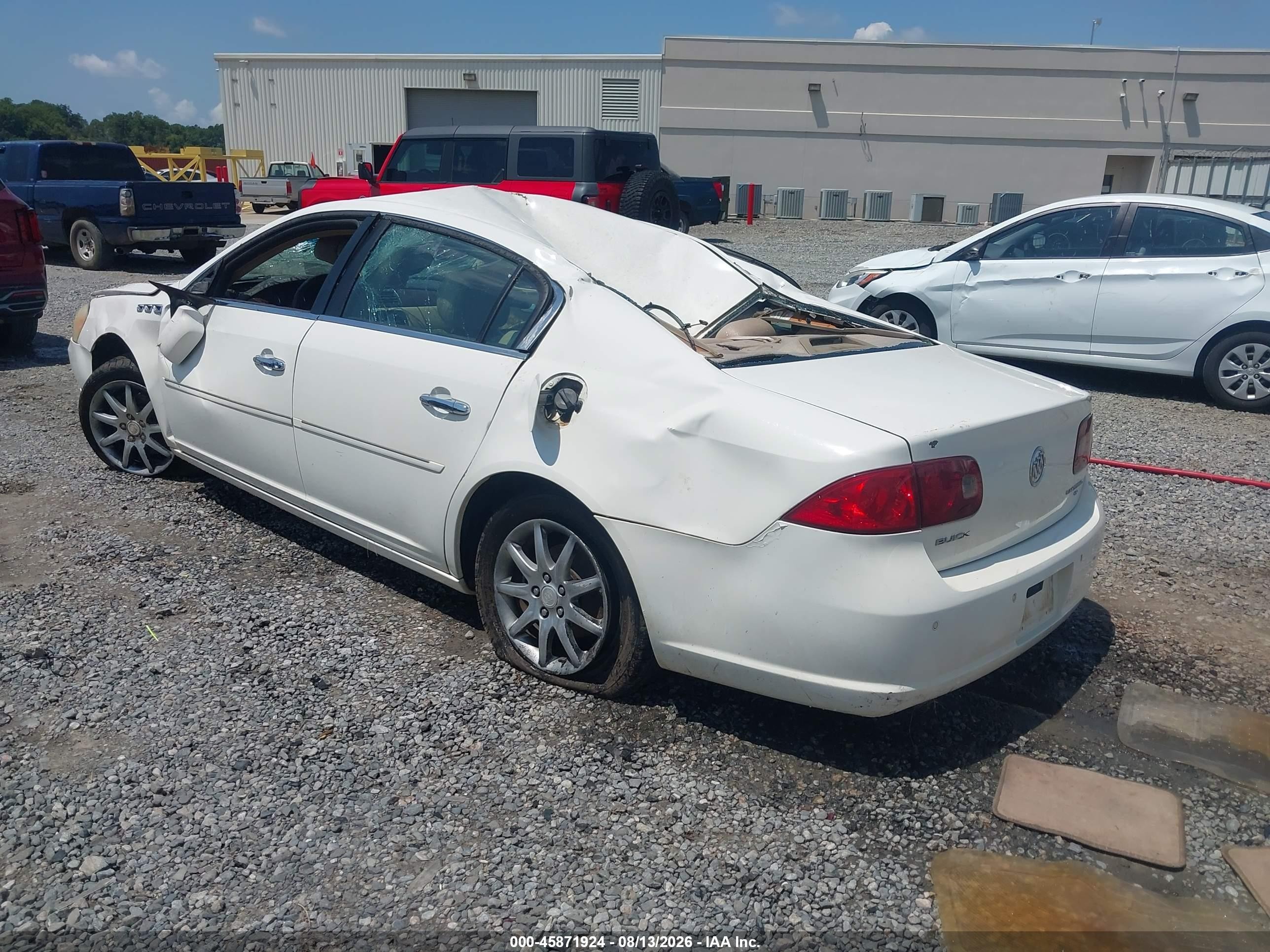 2007 Buick Lucerne Cxl White vin: 1G4HD57227U221254