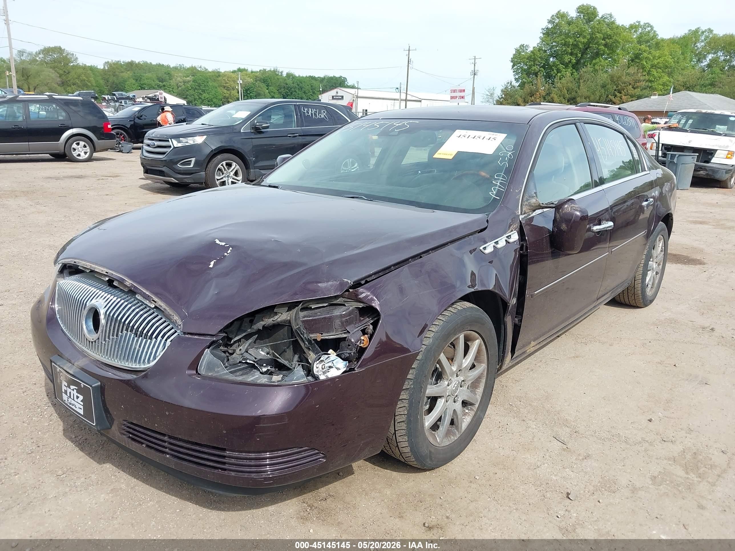 2008 Buick Lucerne Cxl Purple vin: 1G4HD57228U204472