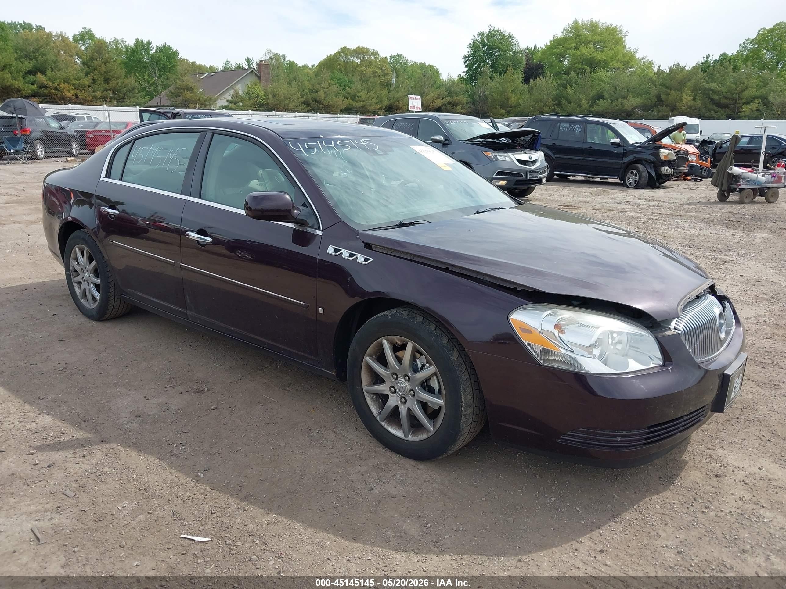 2008 Buick Lucerne Cxl Purple vin: 1G4HD57228U204472