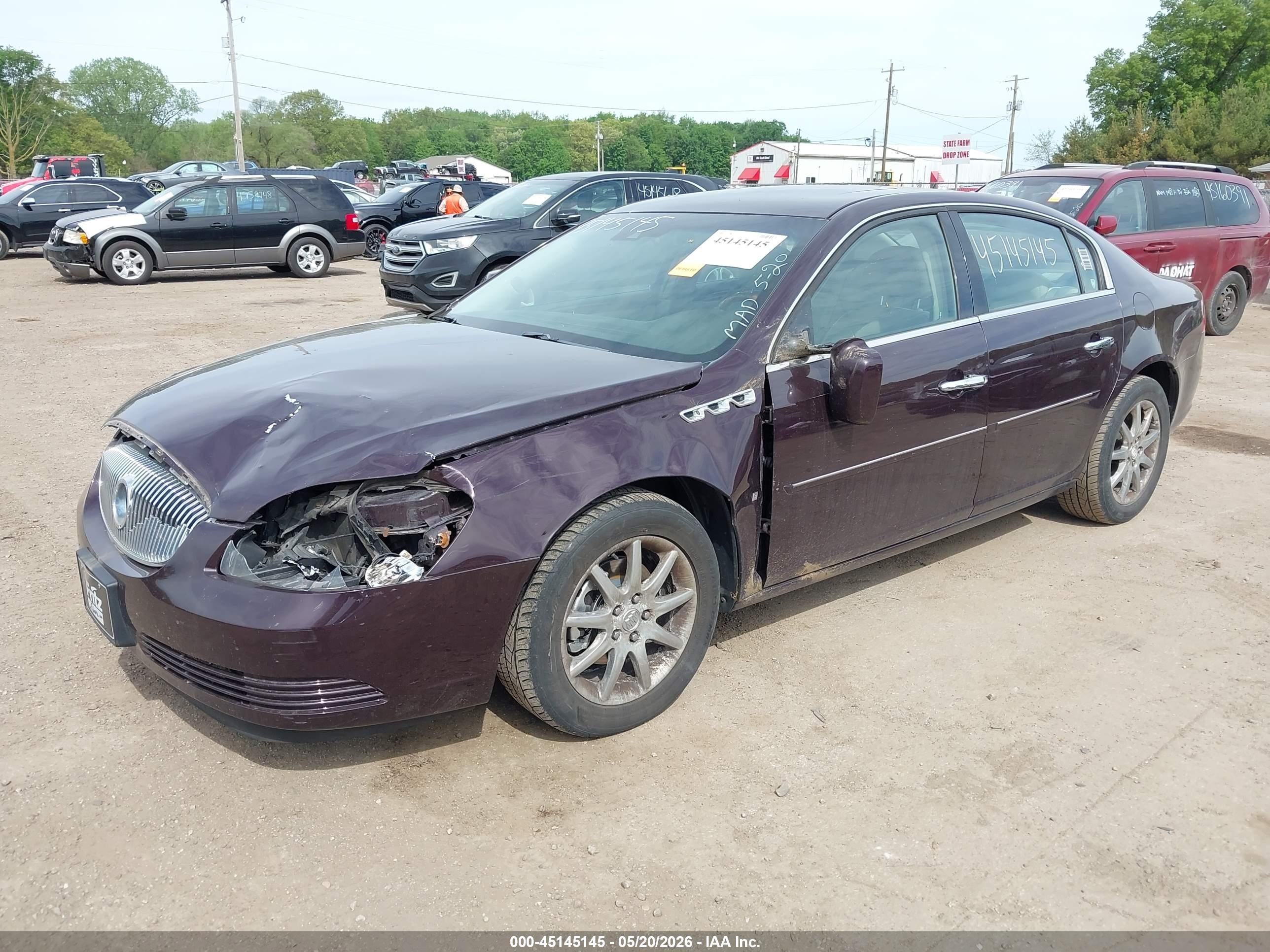 2008 Buick Lucerne Cxl Purple vin: 1G4HD57228U204472