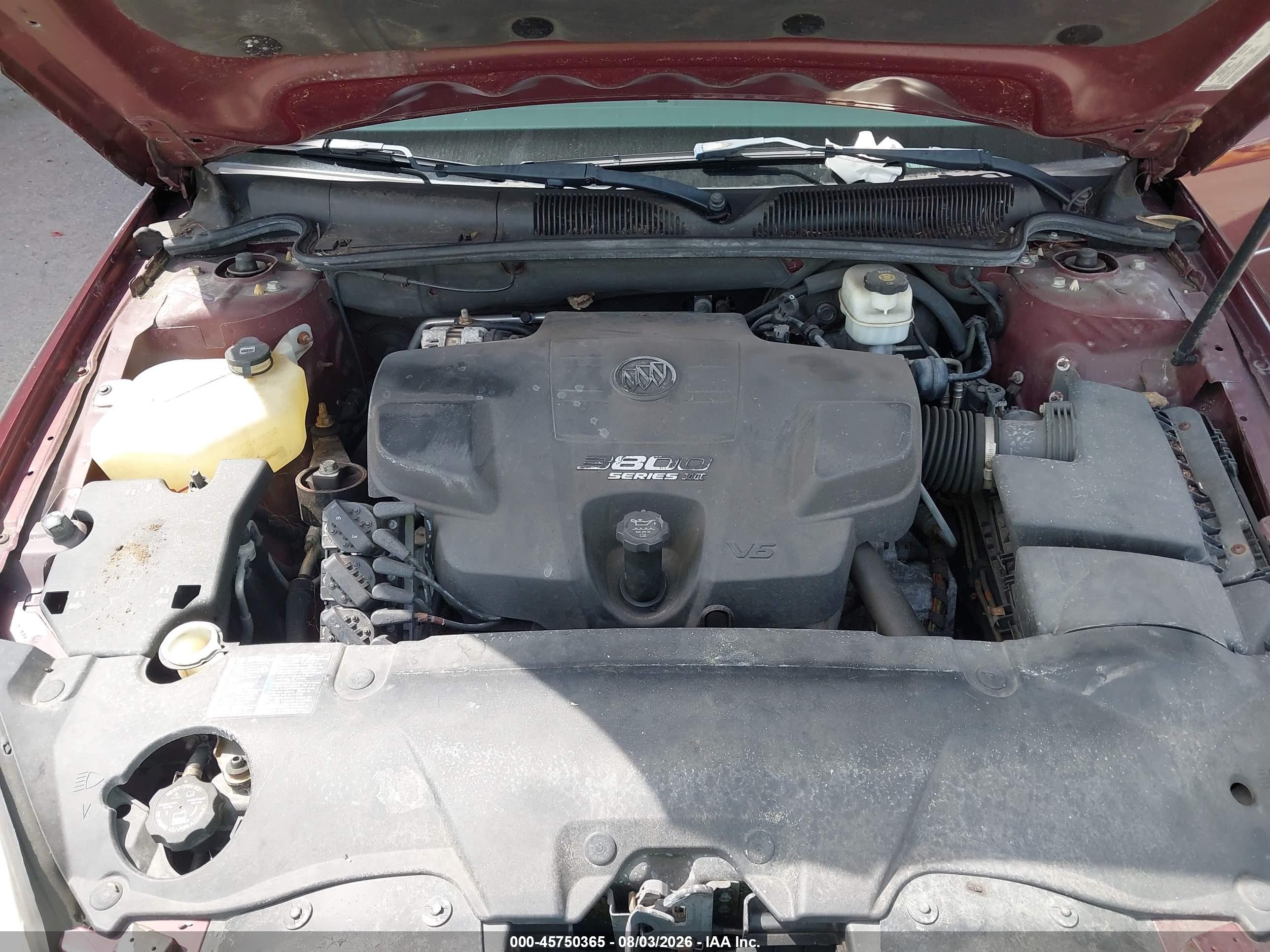 2006 Buick Lucerne Cxl Burgundy vin: 1G4HD57236U239664