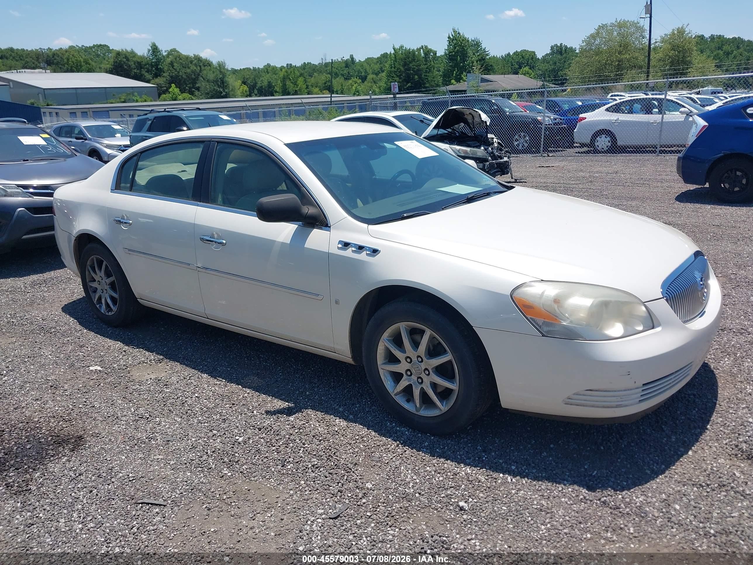 2007 Buick Lucerne Cxl White vin: 1G4HD57237U211591