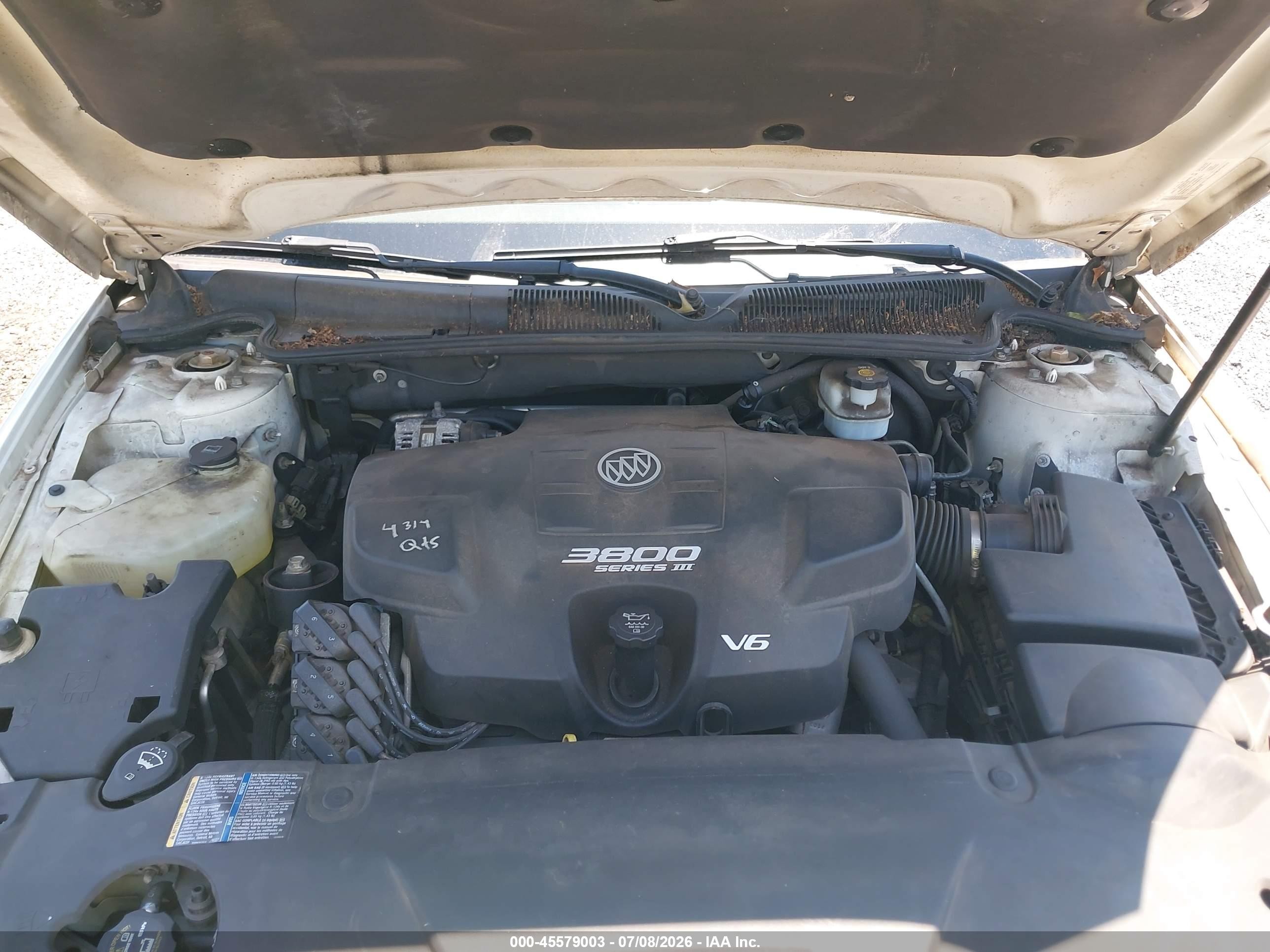 2007 Buick Lucerne Cxl White vin: 1G4HD57237U211591