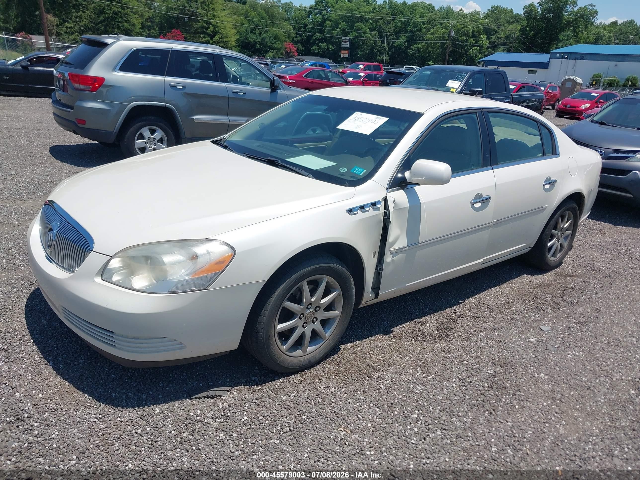 2007 Buick Lucerne Cxl White vin: 1G4HD57237U211591