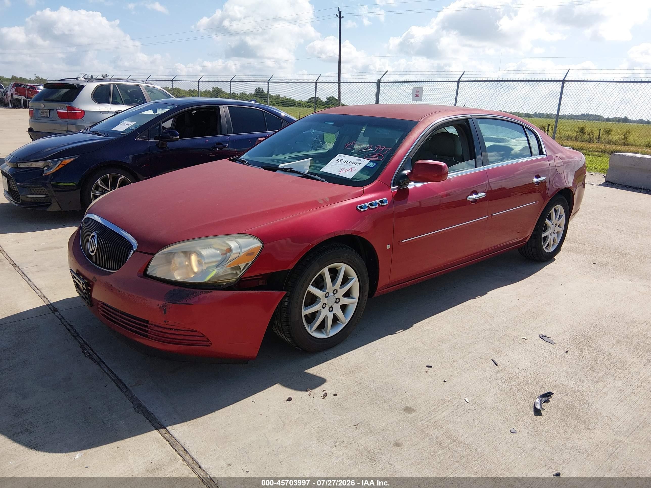 2008 Buick Lucerne Cxl Красный vin: 1G4HD57238U125683