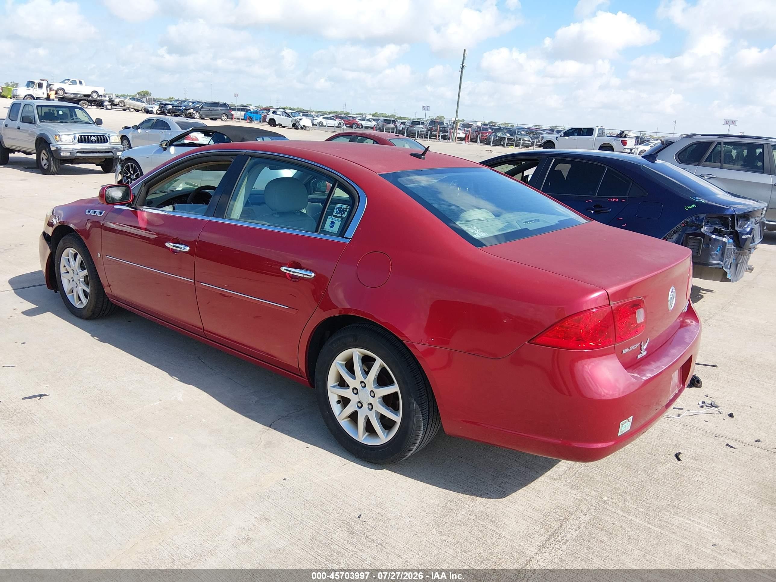 2008 Buick Lucerne Cxl Красный vin: 1G4HD57238U125683