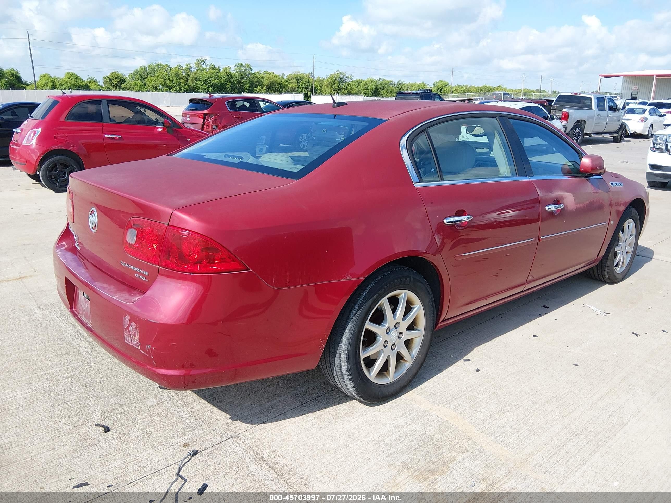 2008 Buick Lucerne Cxl Красный vin: 1G4HD57238U125683