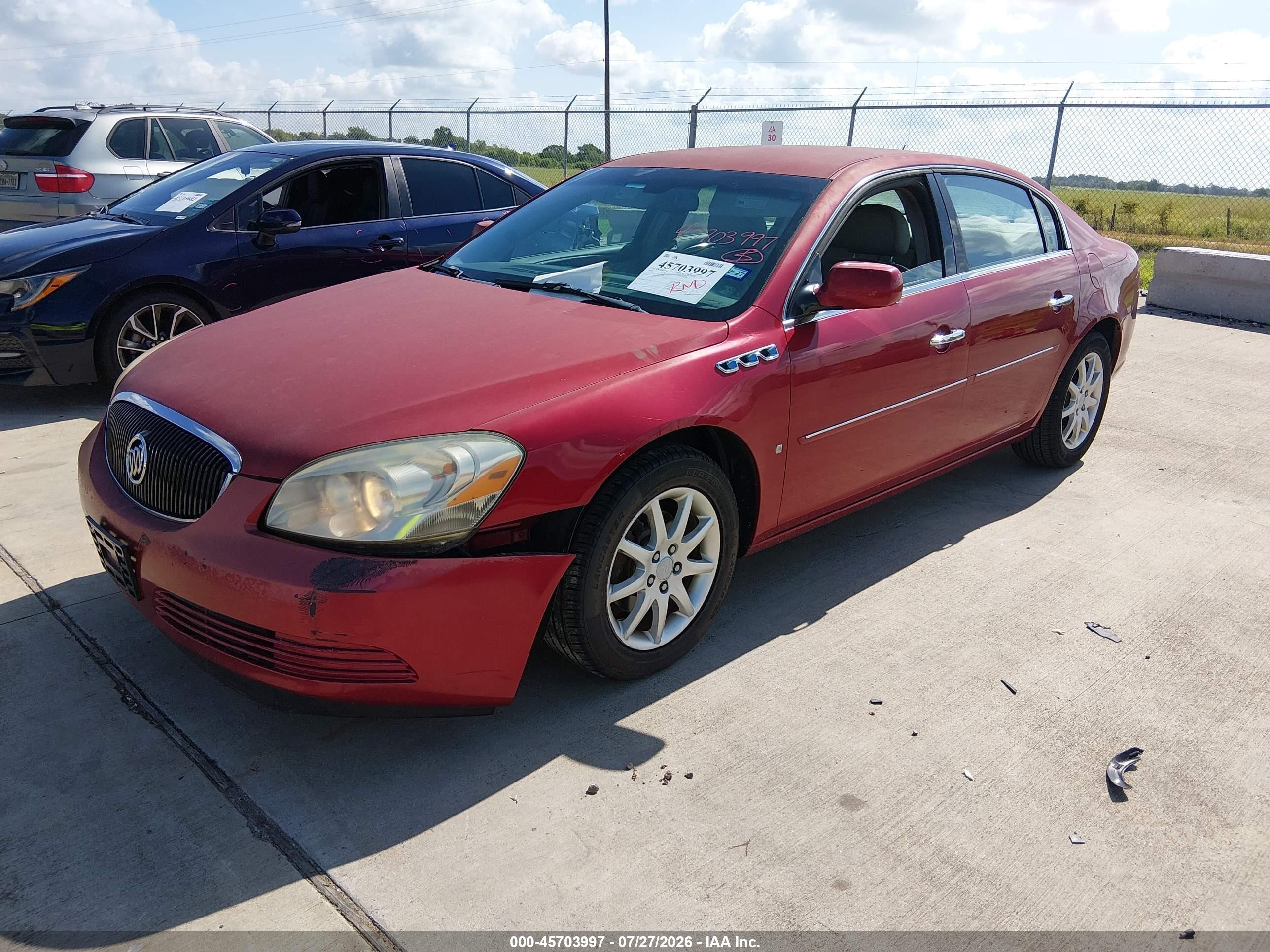 2008 Buick Lucerne Cxl Красный vin: 1G4HD57238U125683