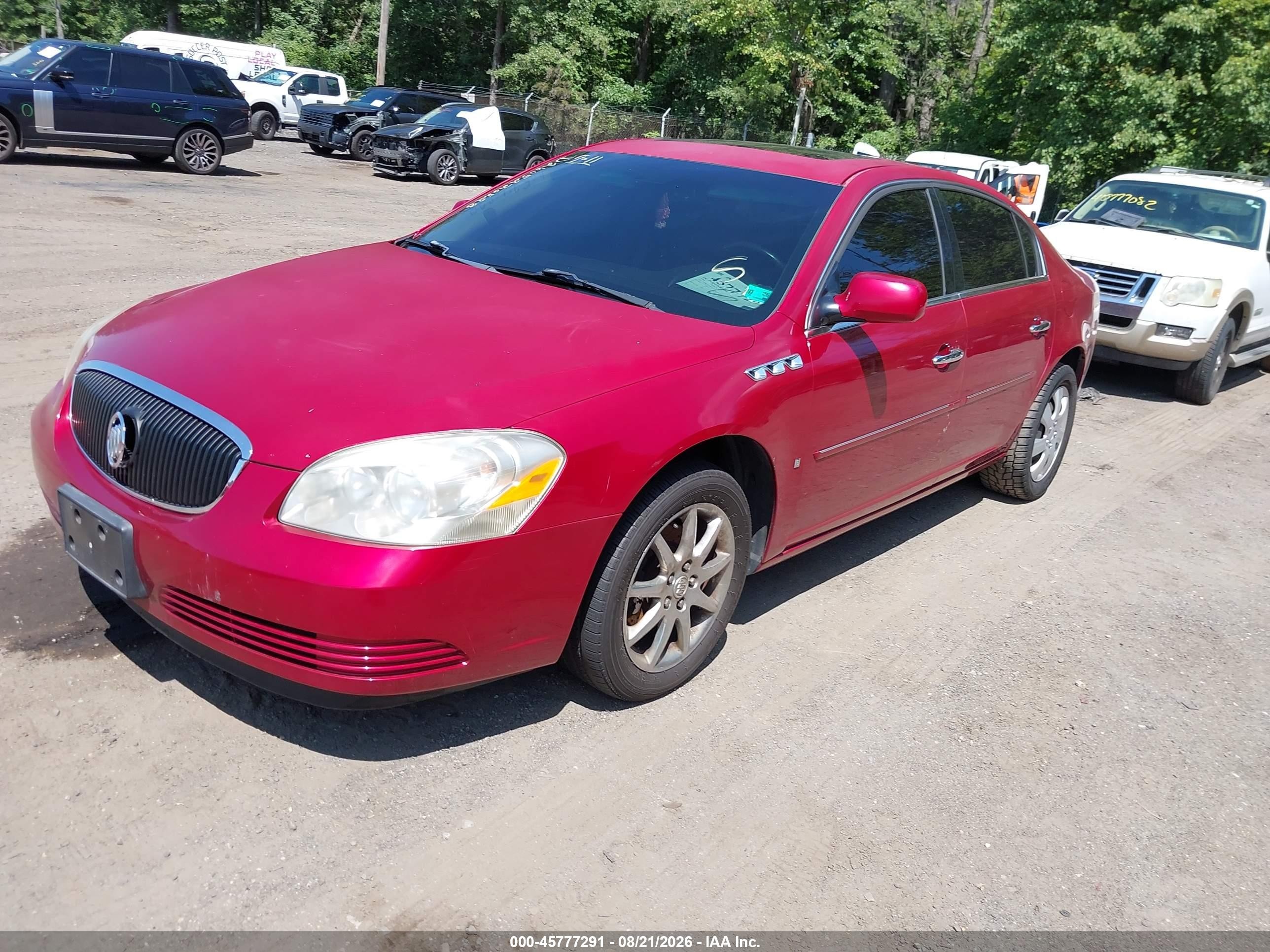 2008 Buick Lucerne Cxl Burgundy vin: 1G4HD57238U132391