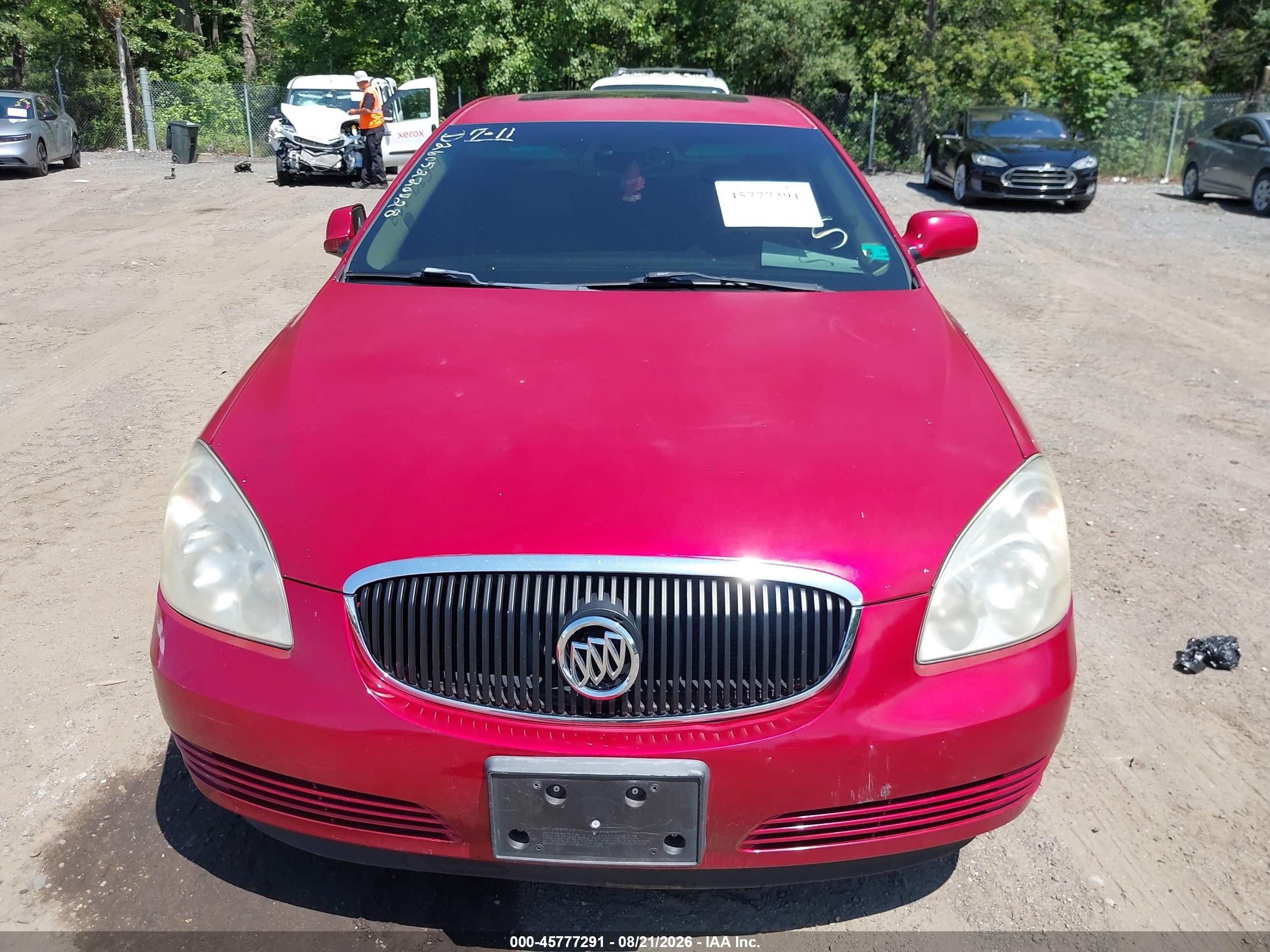 2008 Buick Lucerne Cxl Burgundy vin: 1G4HD57238U132391