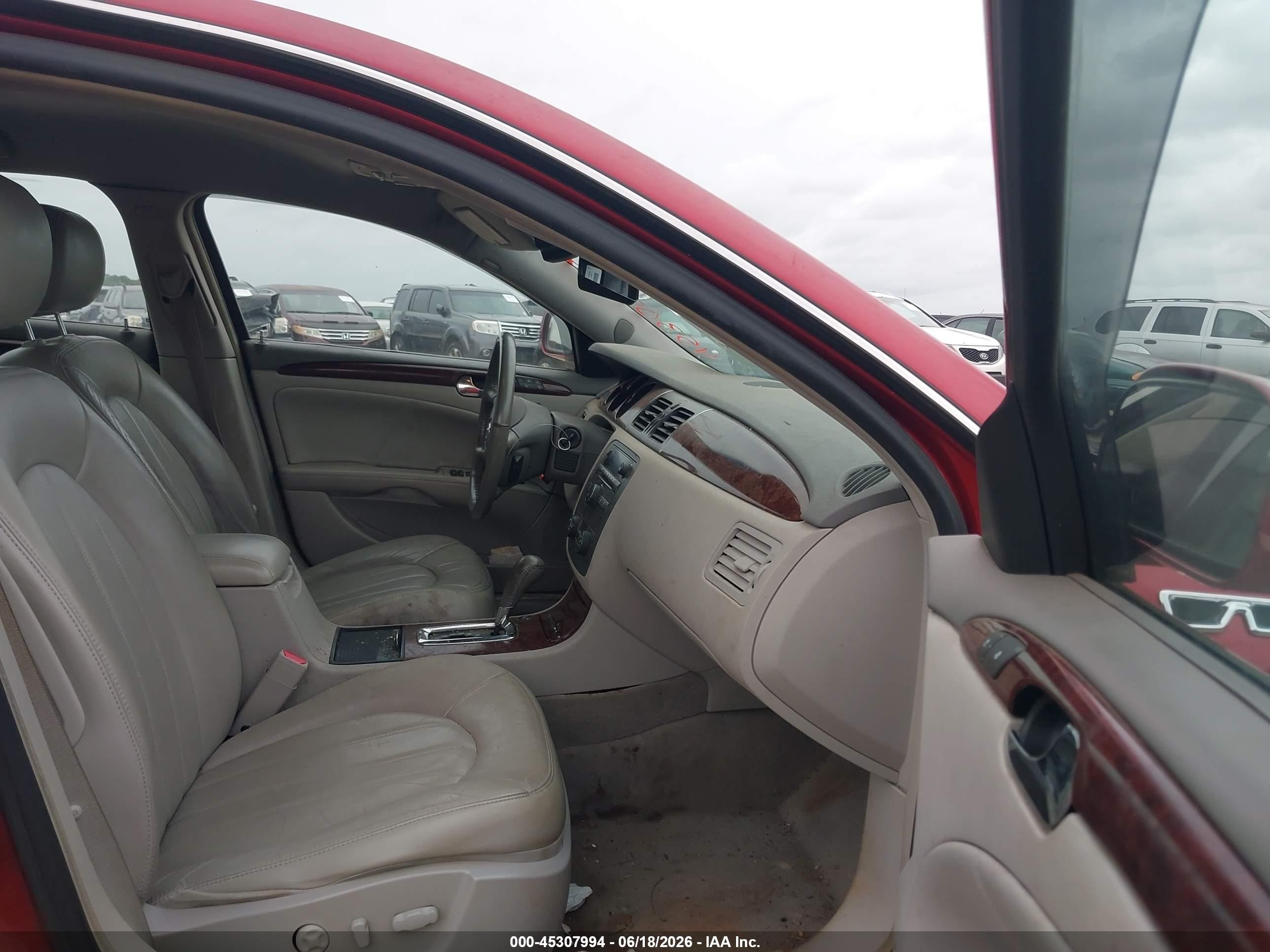 2008 Buick Lucerne Cxl Burgundy vin: 1G4HD57238U191070