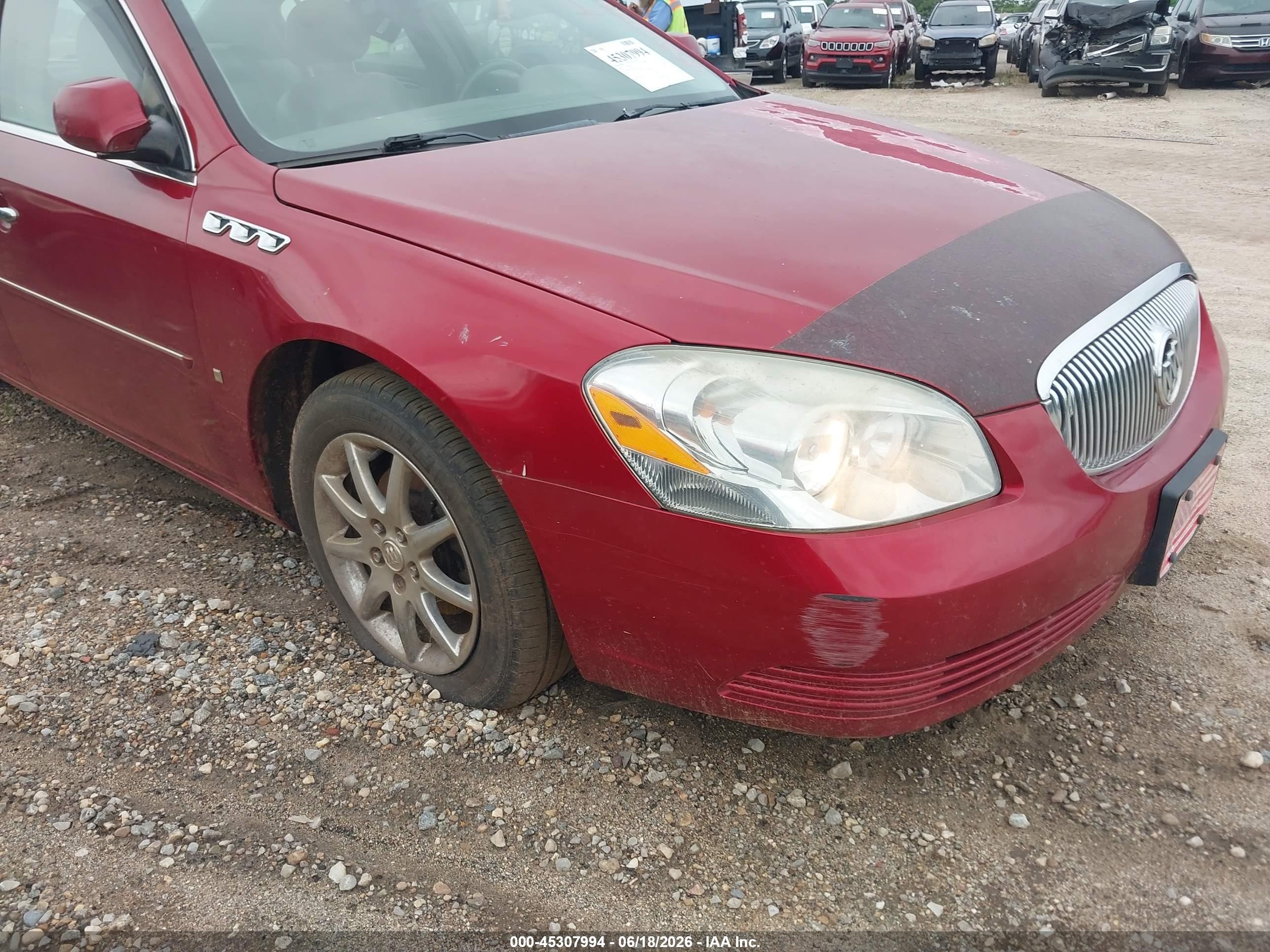 2008 Buick Lucerne Cxl Burgundy vin: 1G4HD57238U191070
