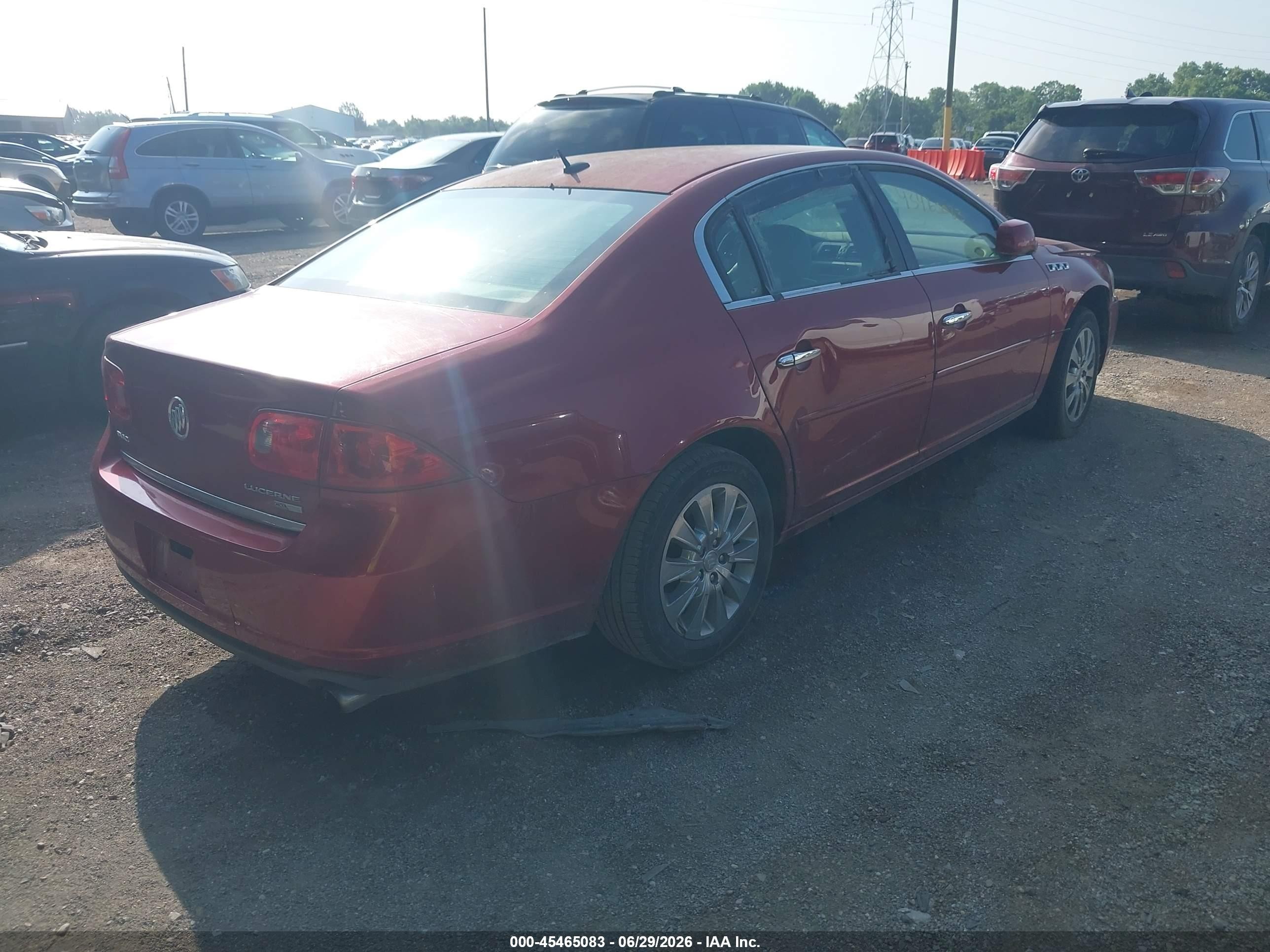 2008 Buick Lucerne Cxl Red vin: 1G4HD57238U193031