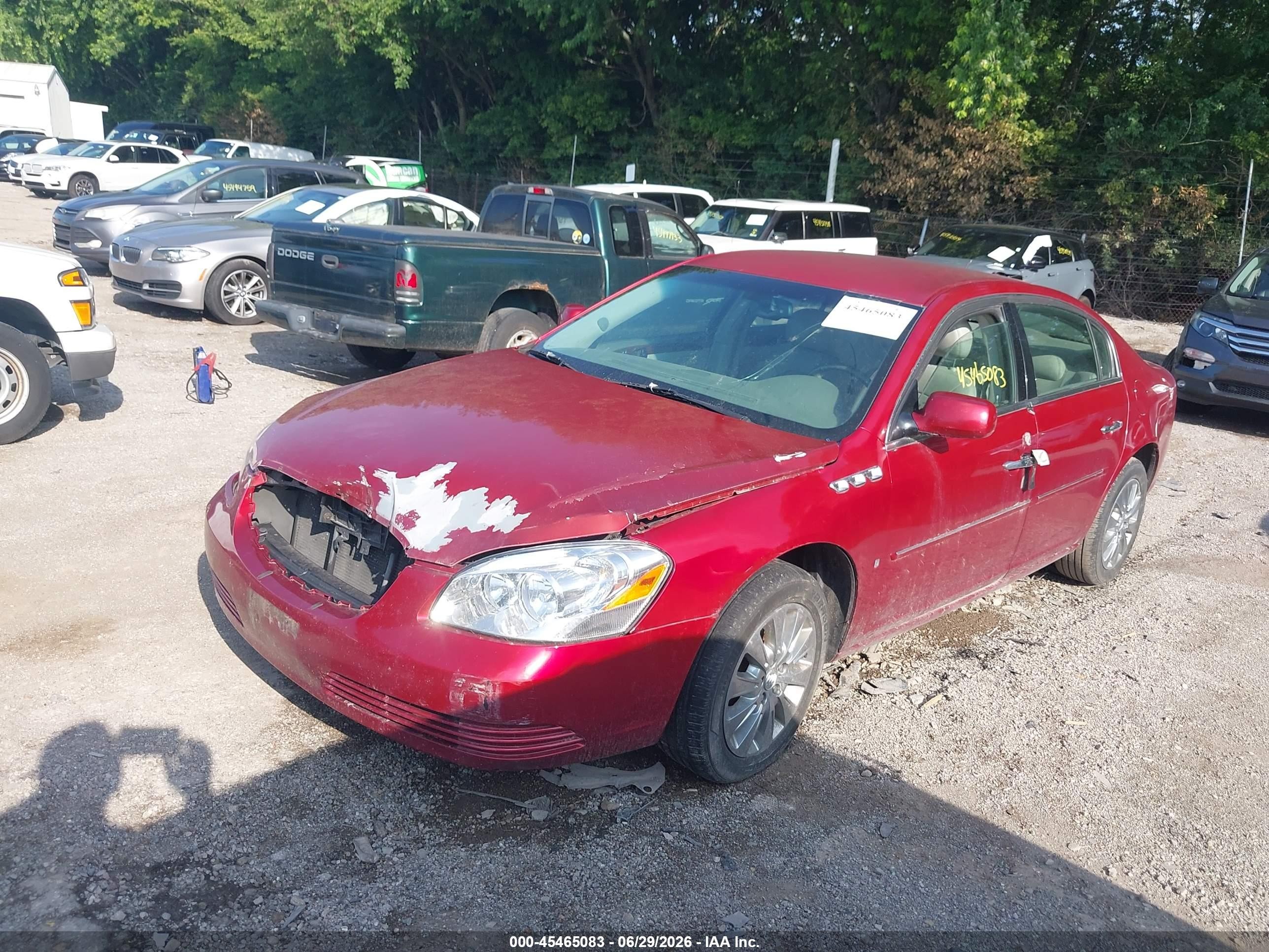 2008 Buick Lucerne Cxl Red vin: 1G4HD57238U193031