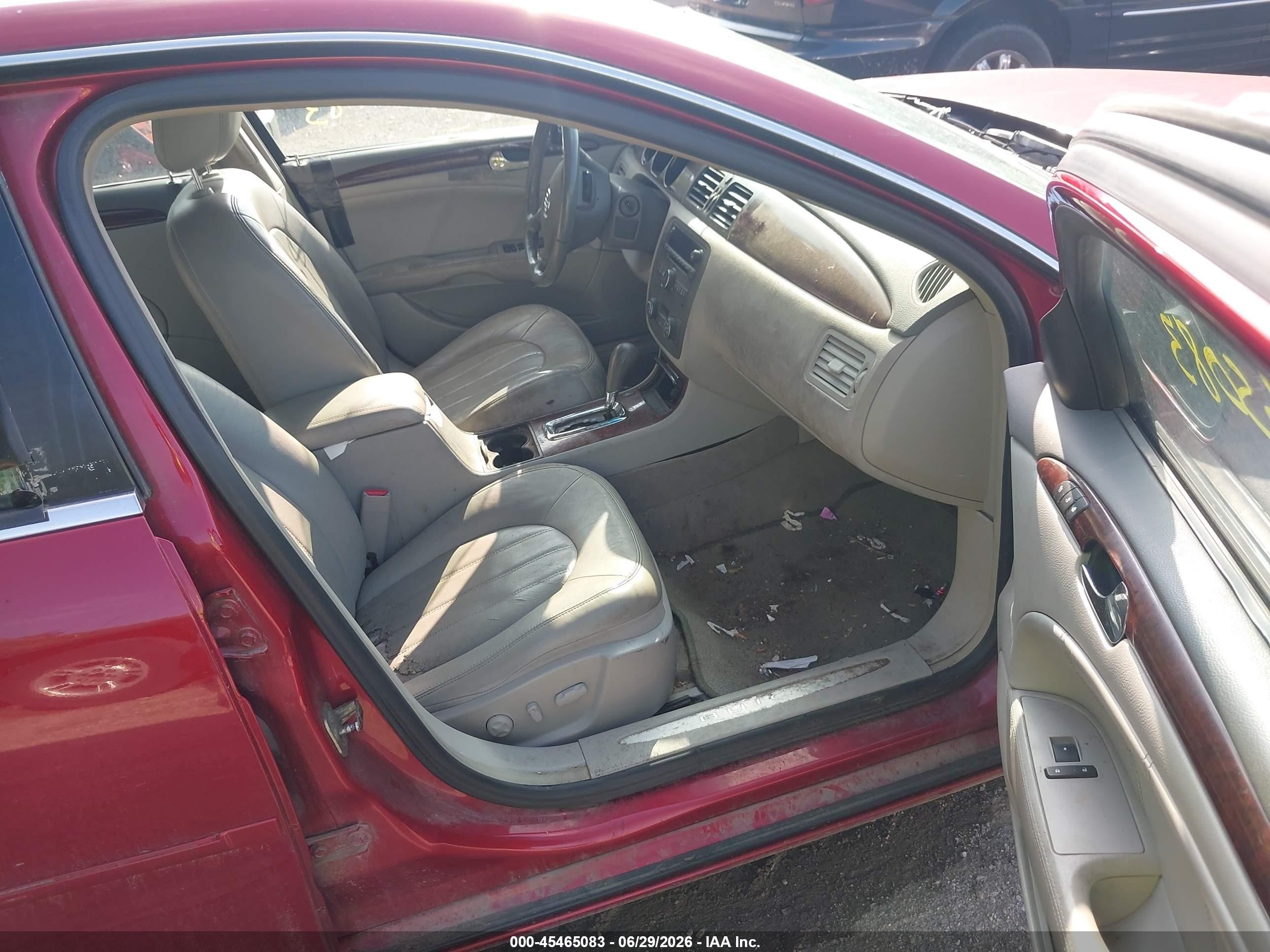 2008 Buick Lucerne Cxl Red vin: 1G4HD57238U193031