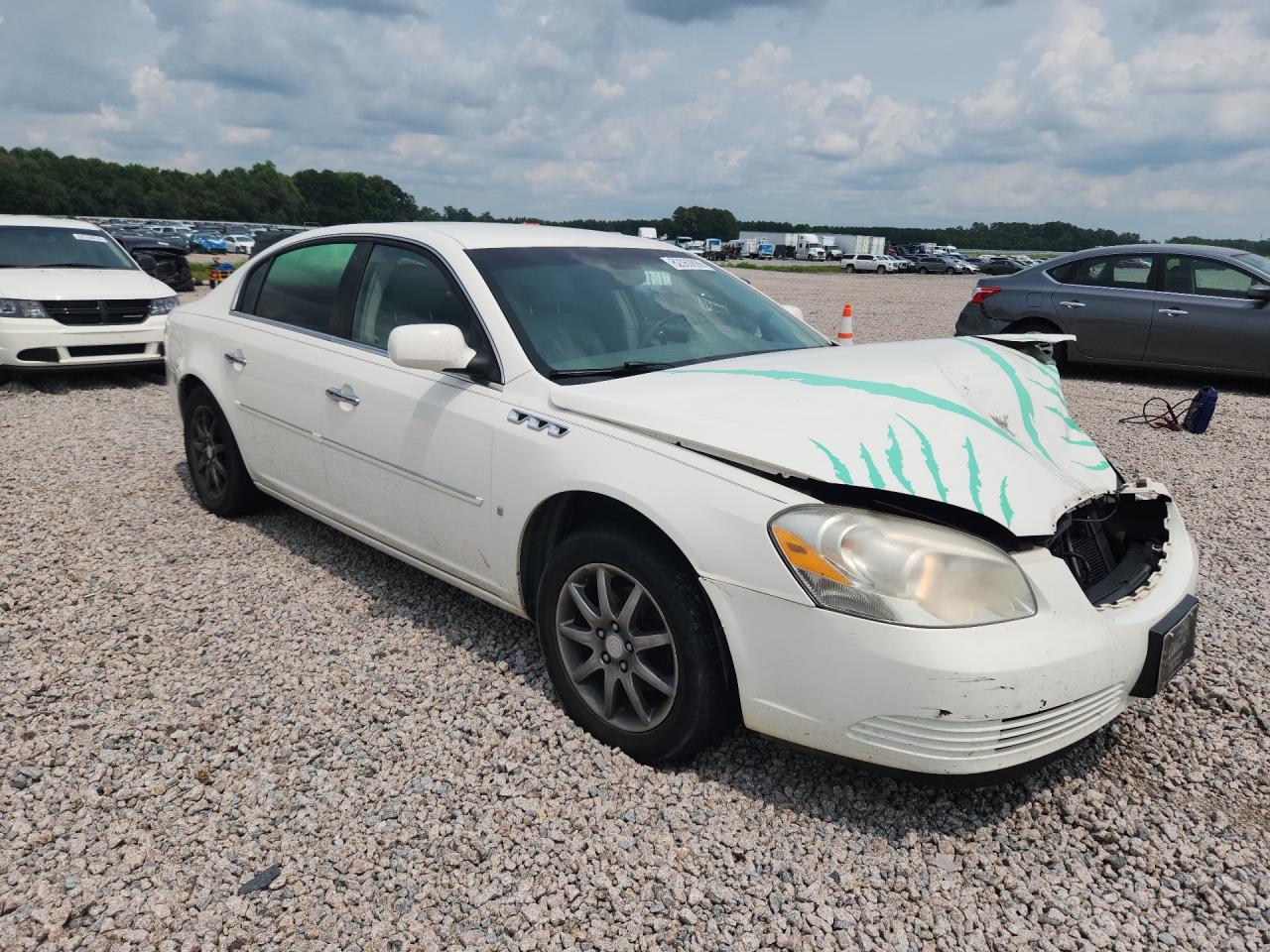 2007 Buick Lucerne Cx White vin: 1G4HD57247U140417